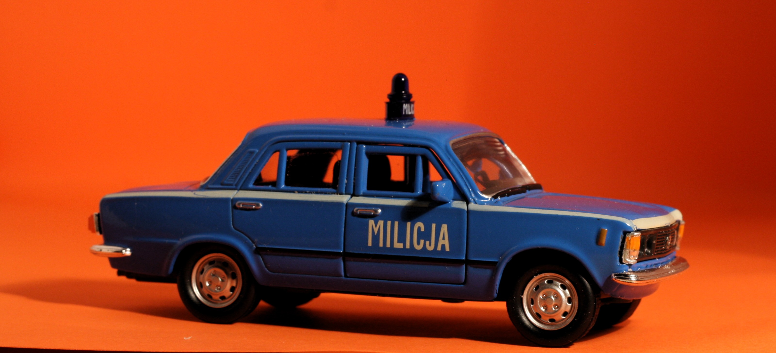 fiat 125 car of the old Polish Milicja