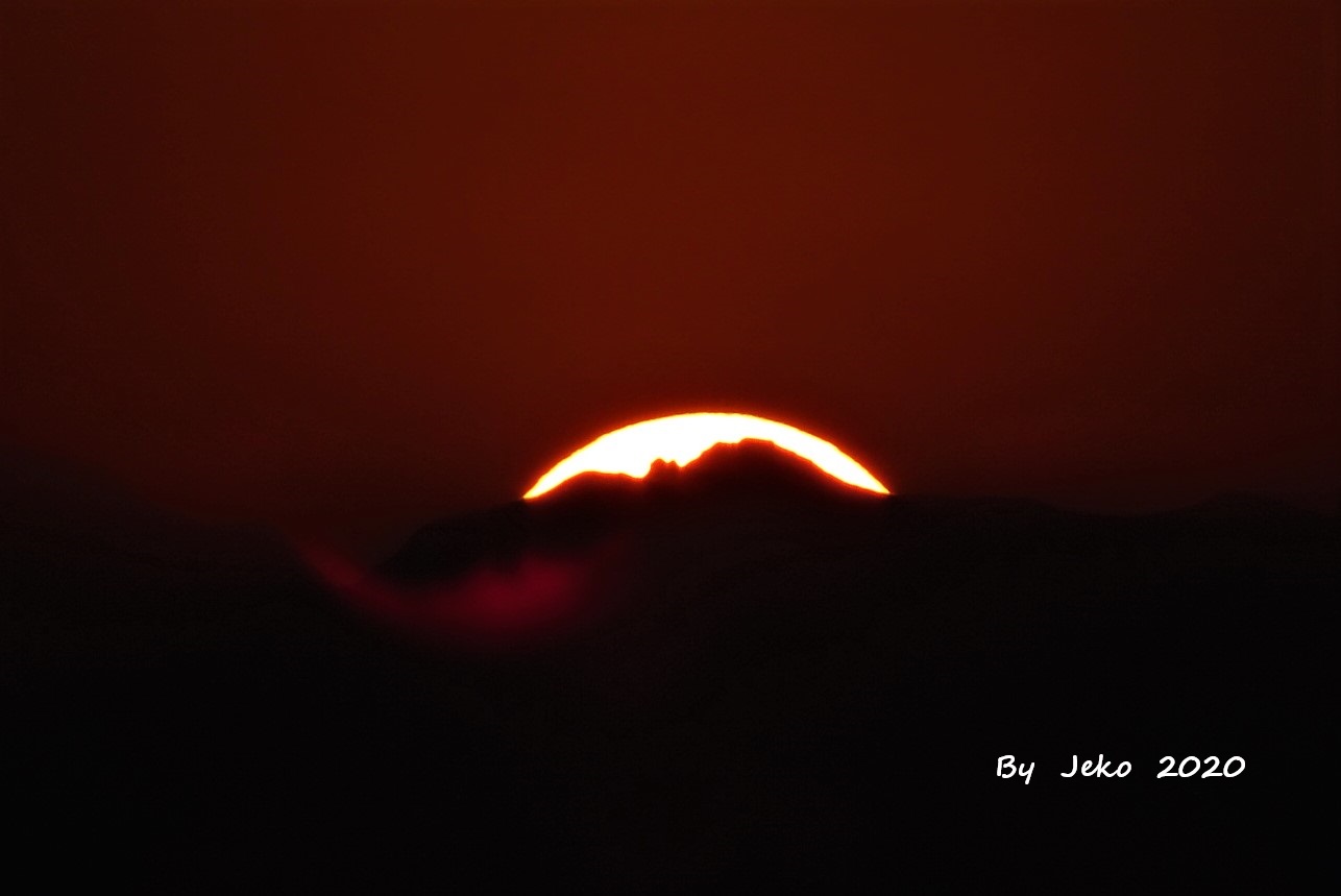 sunset behind the Piedmont Alps