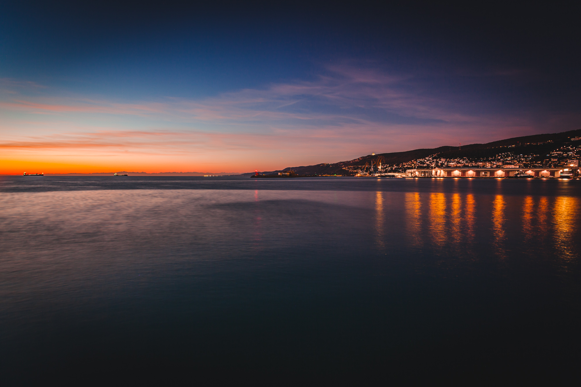 Trieste at sunset