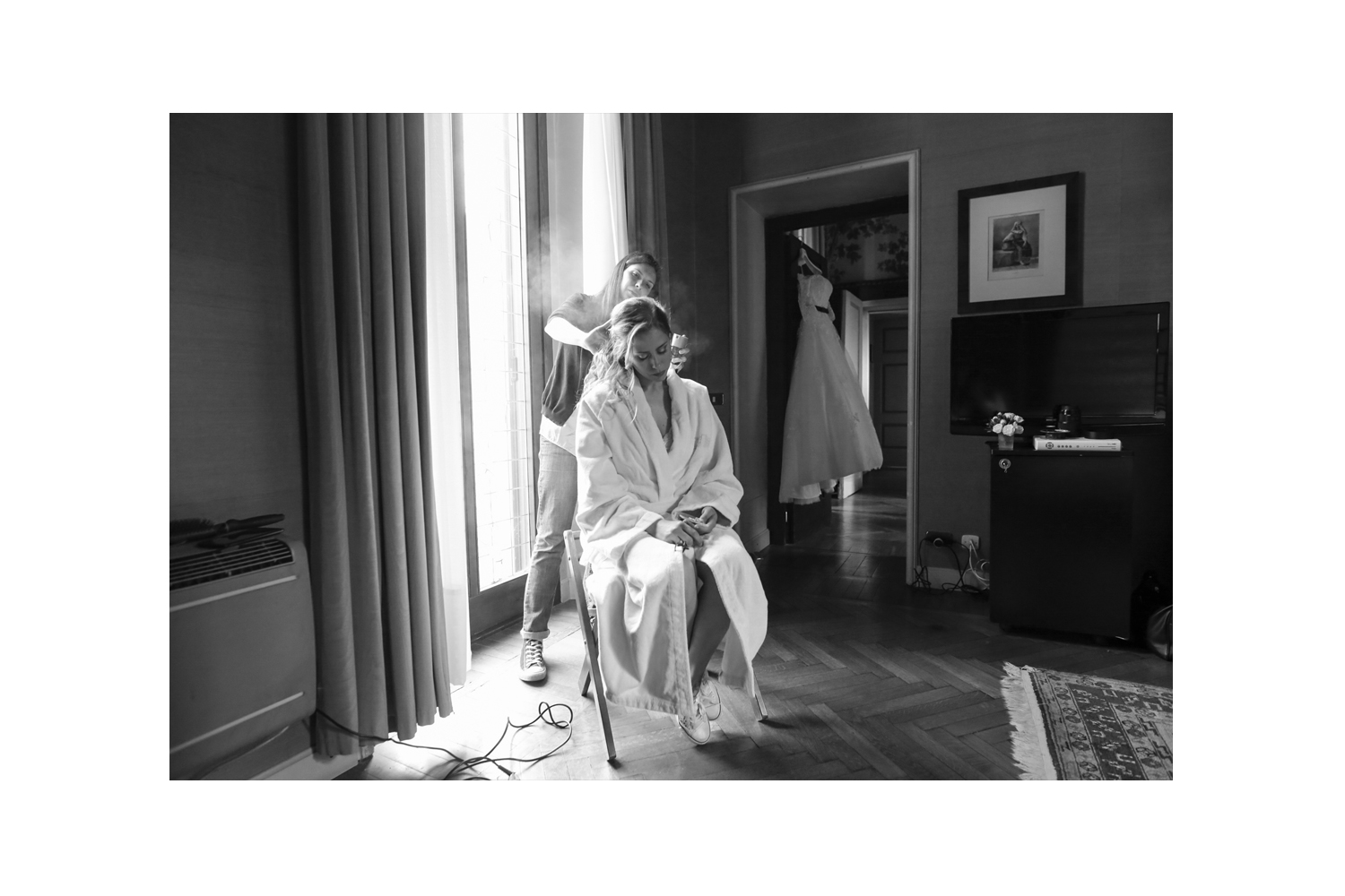 Bride makeup and wig