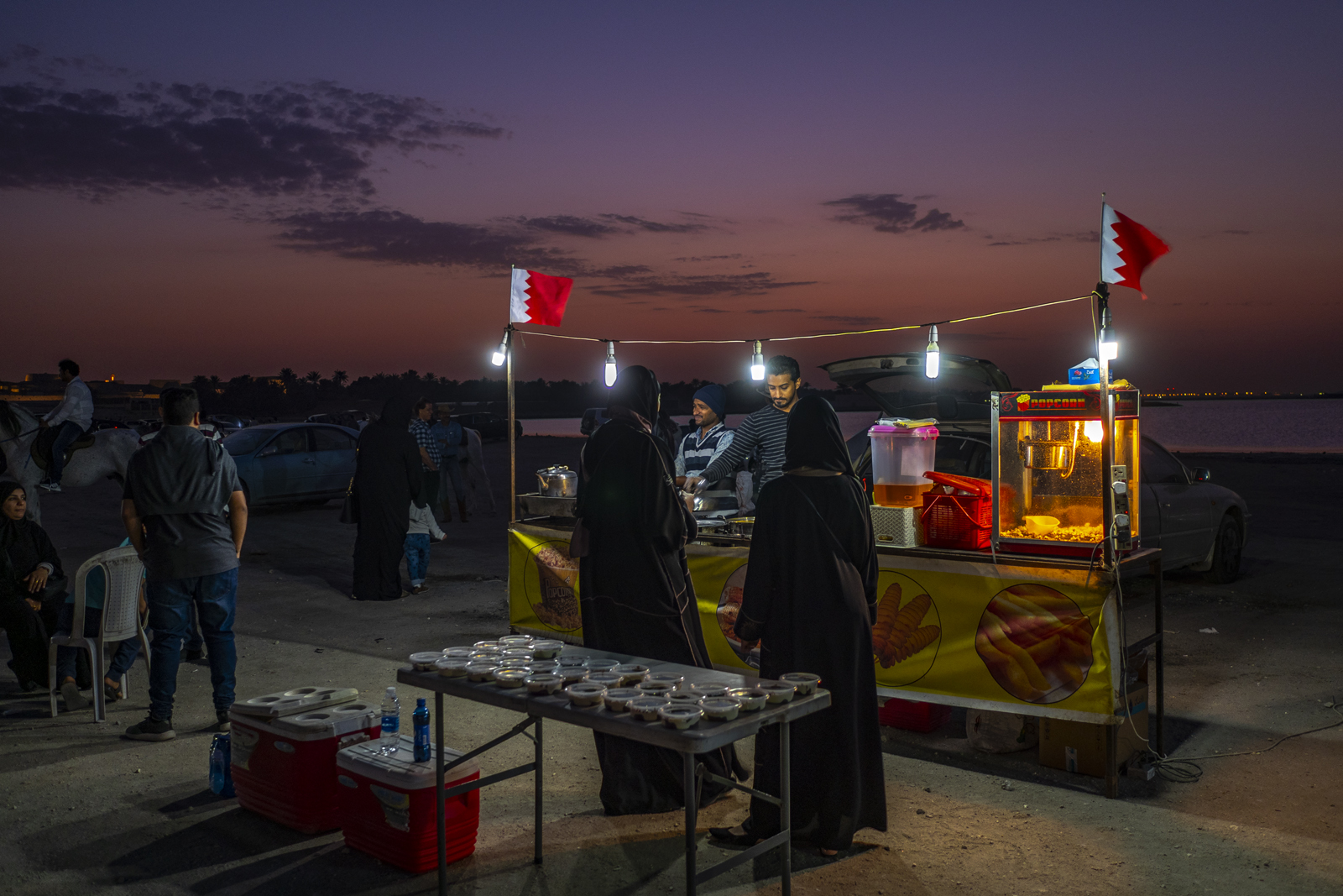 Bahrain Seef area by night