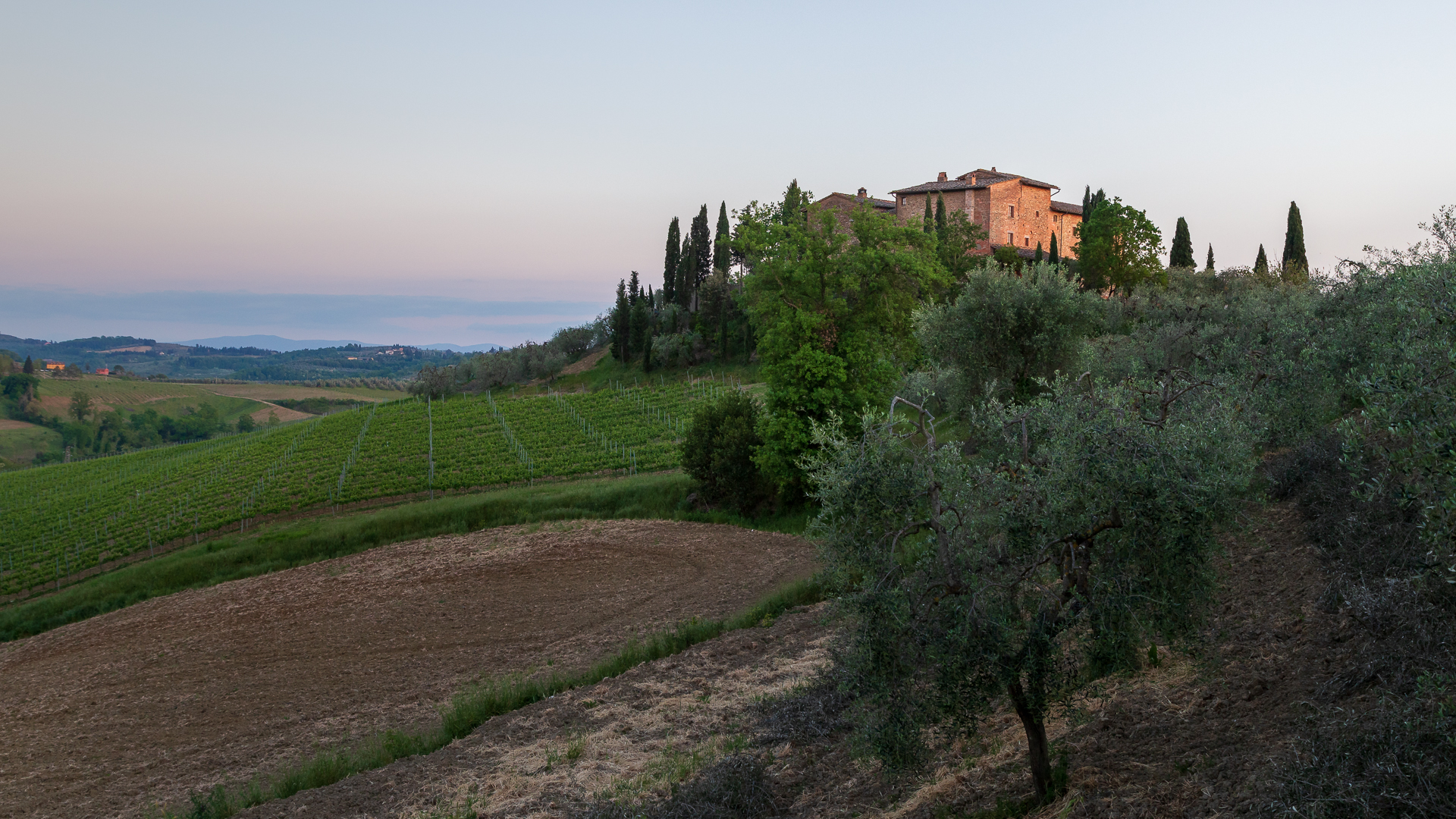 Tramonto sull'agriturismo