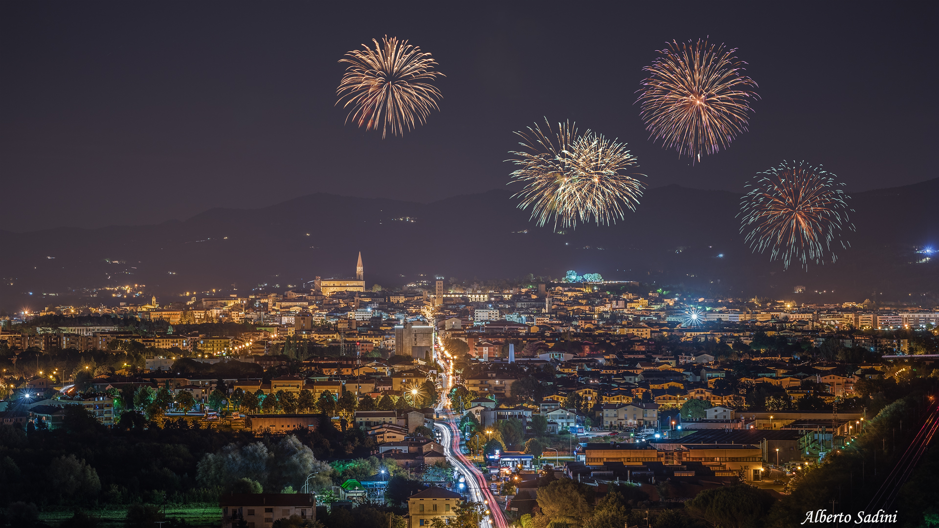 Fuochi d'artificio ad Arezzo