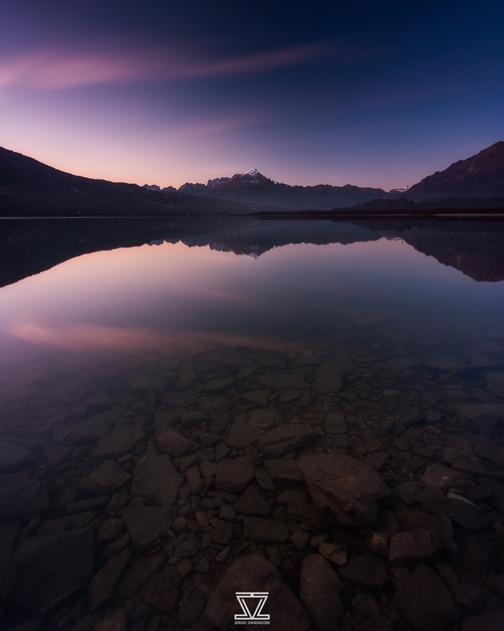 Sunset at The Lake of Santa Croce