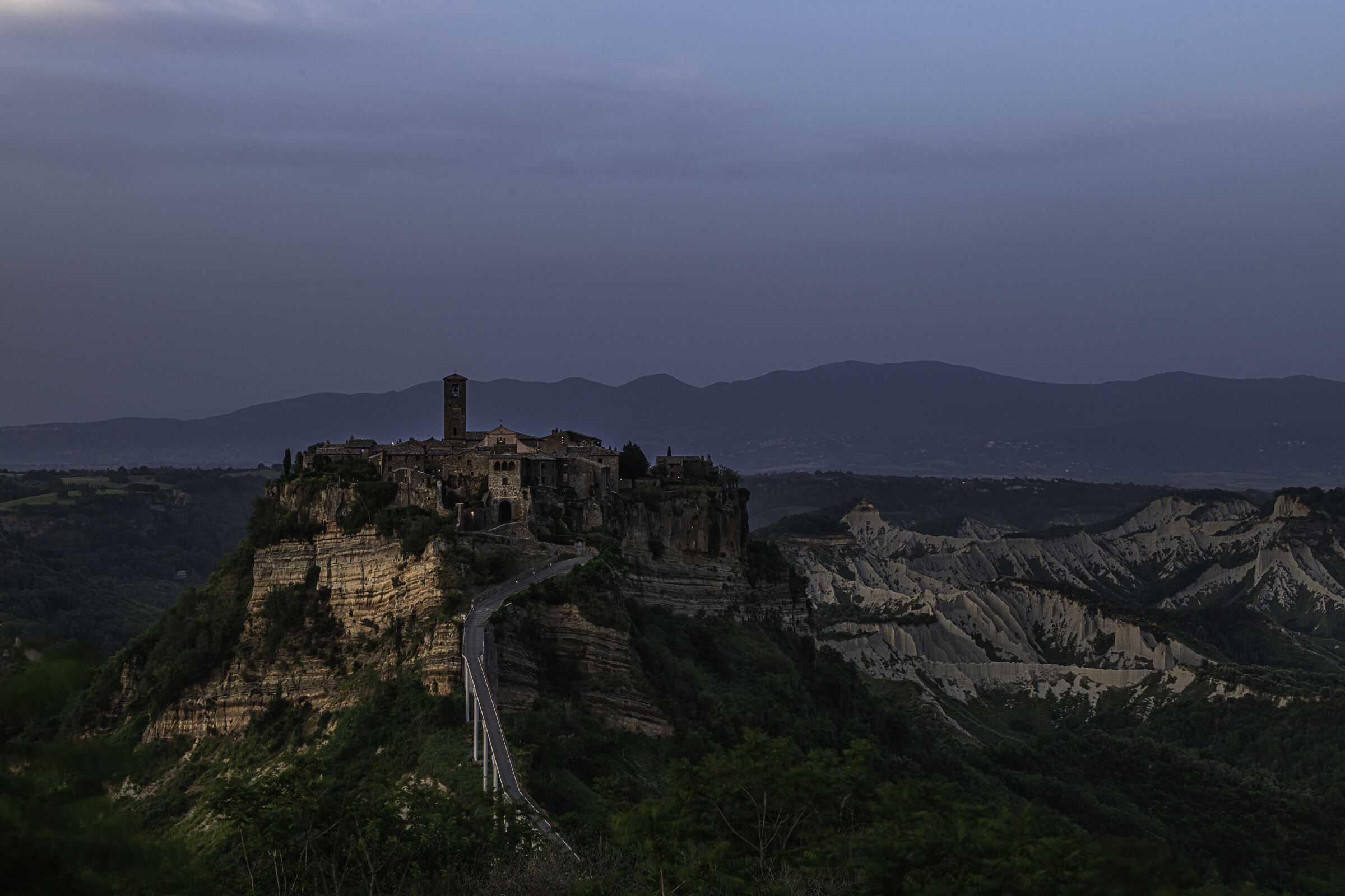 Civita and the last ray of sunshine