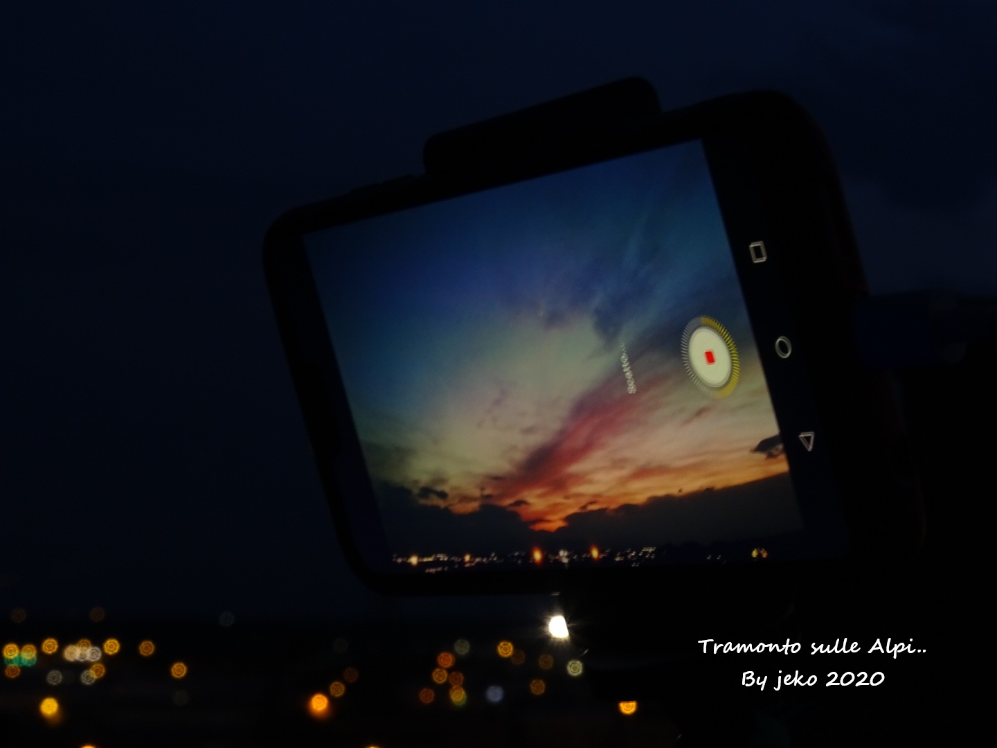 foto del tramonto del tramonto sulle Alpi...