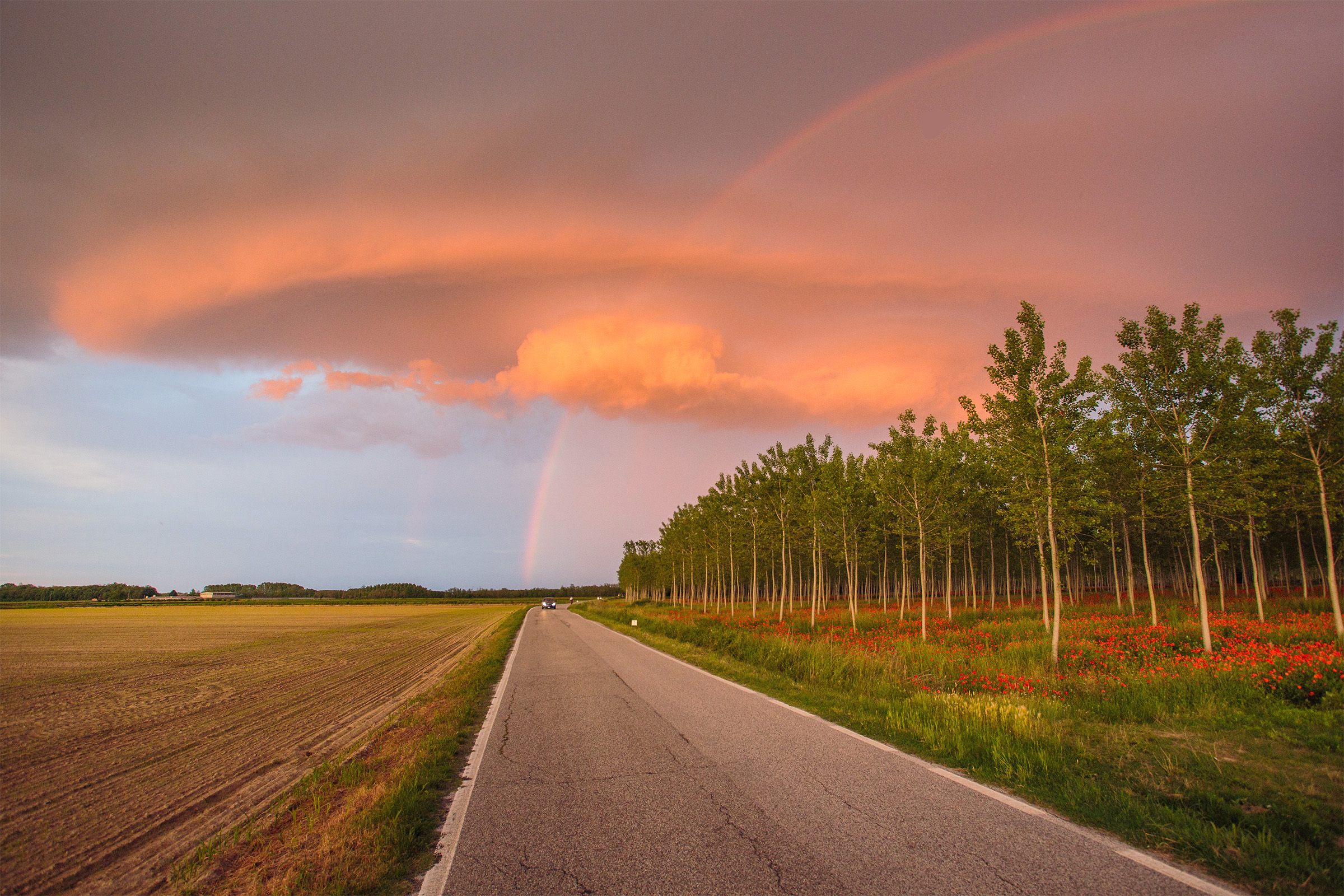 Mini supercella e arcobaleno