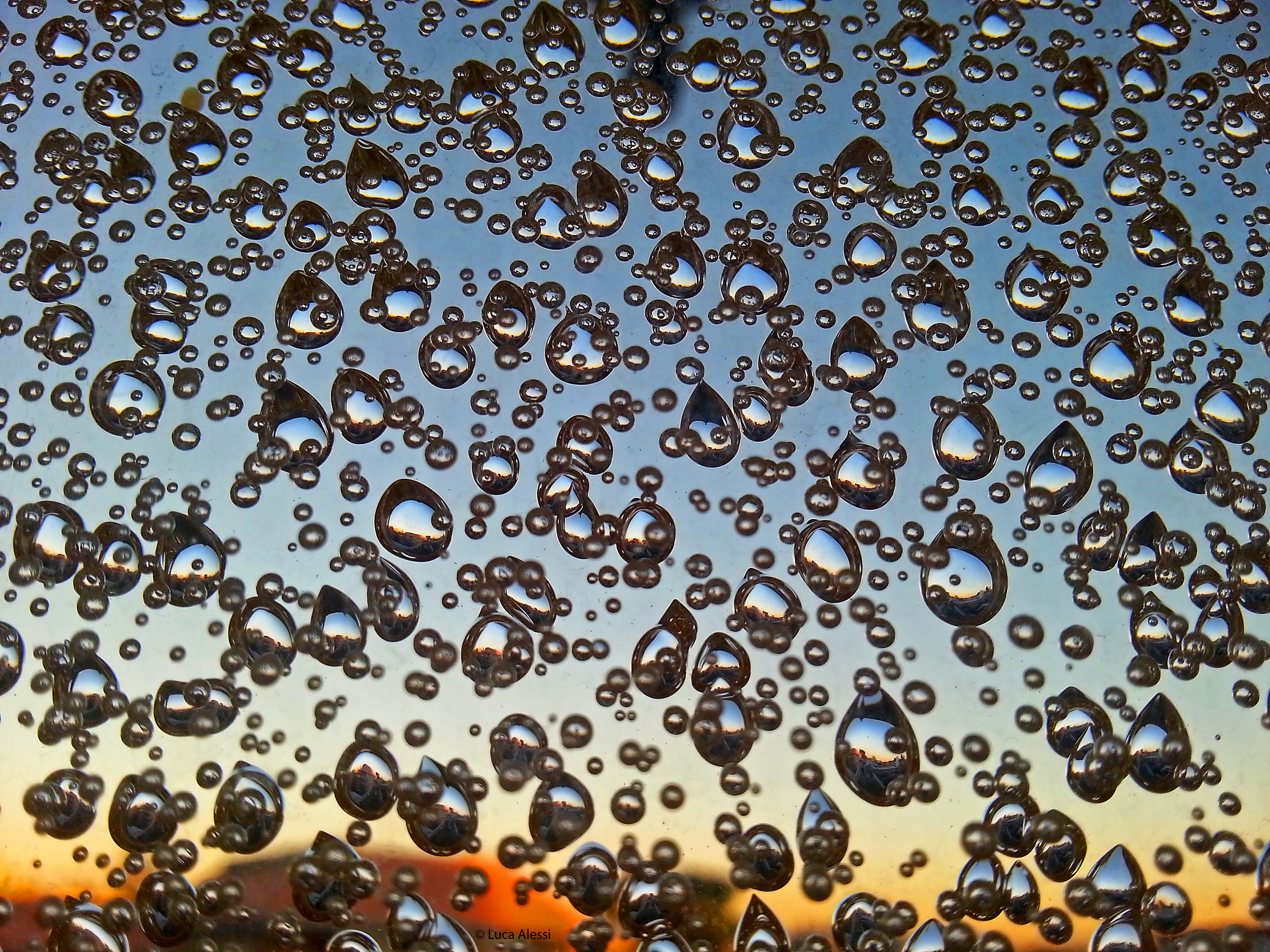 Drops in the glass