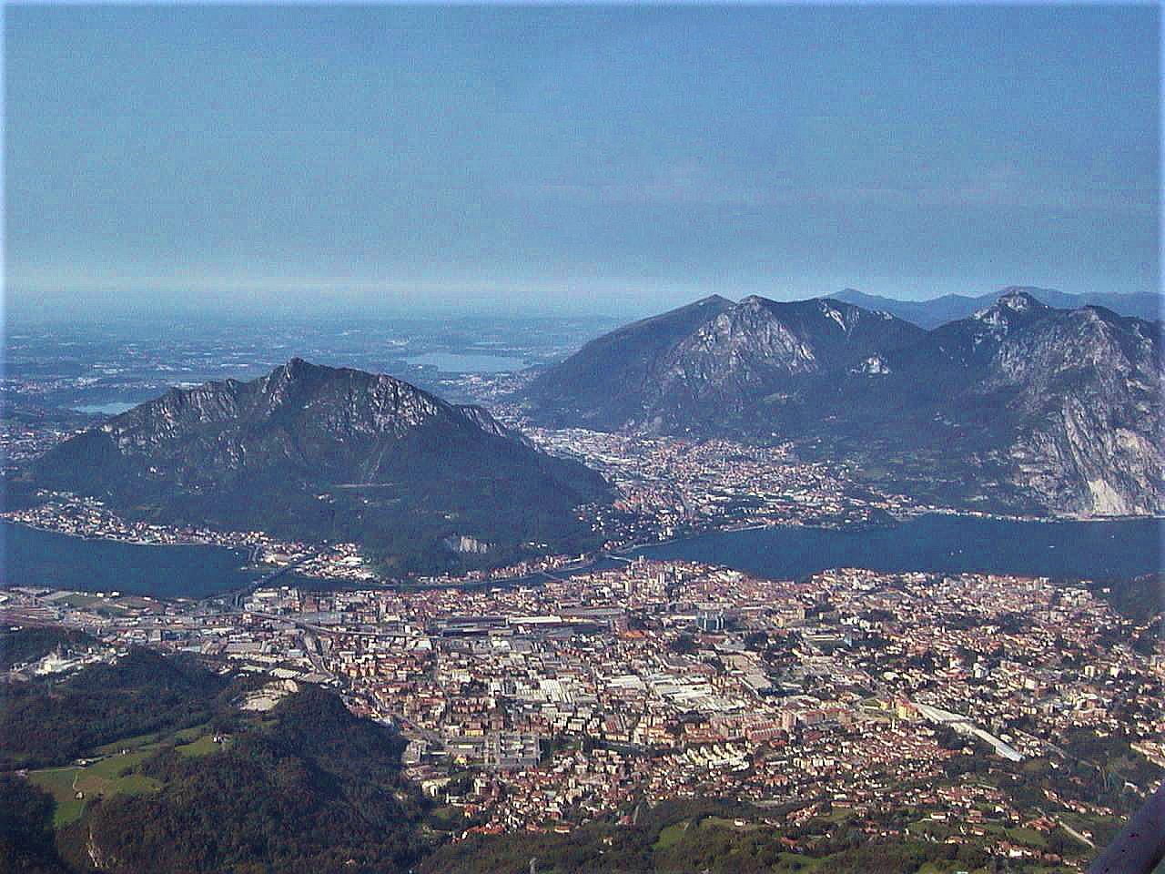 Lecco from the Erna Plans