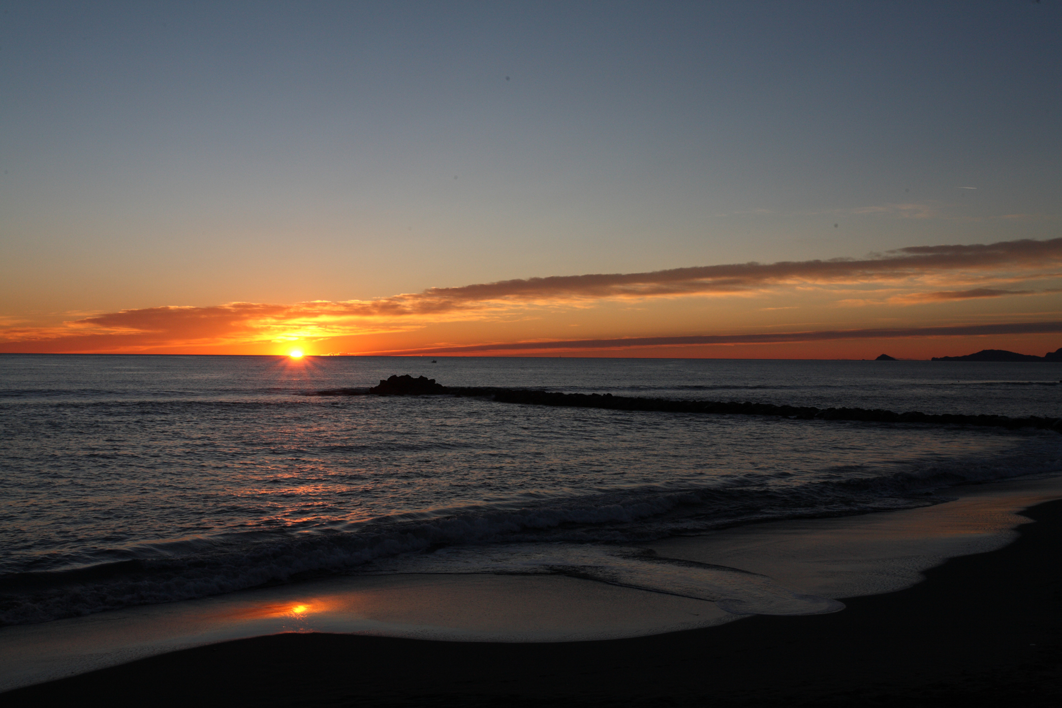tramonto in Versilia