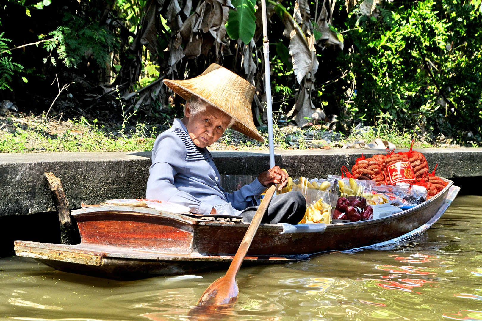 At the floating market