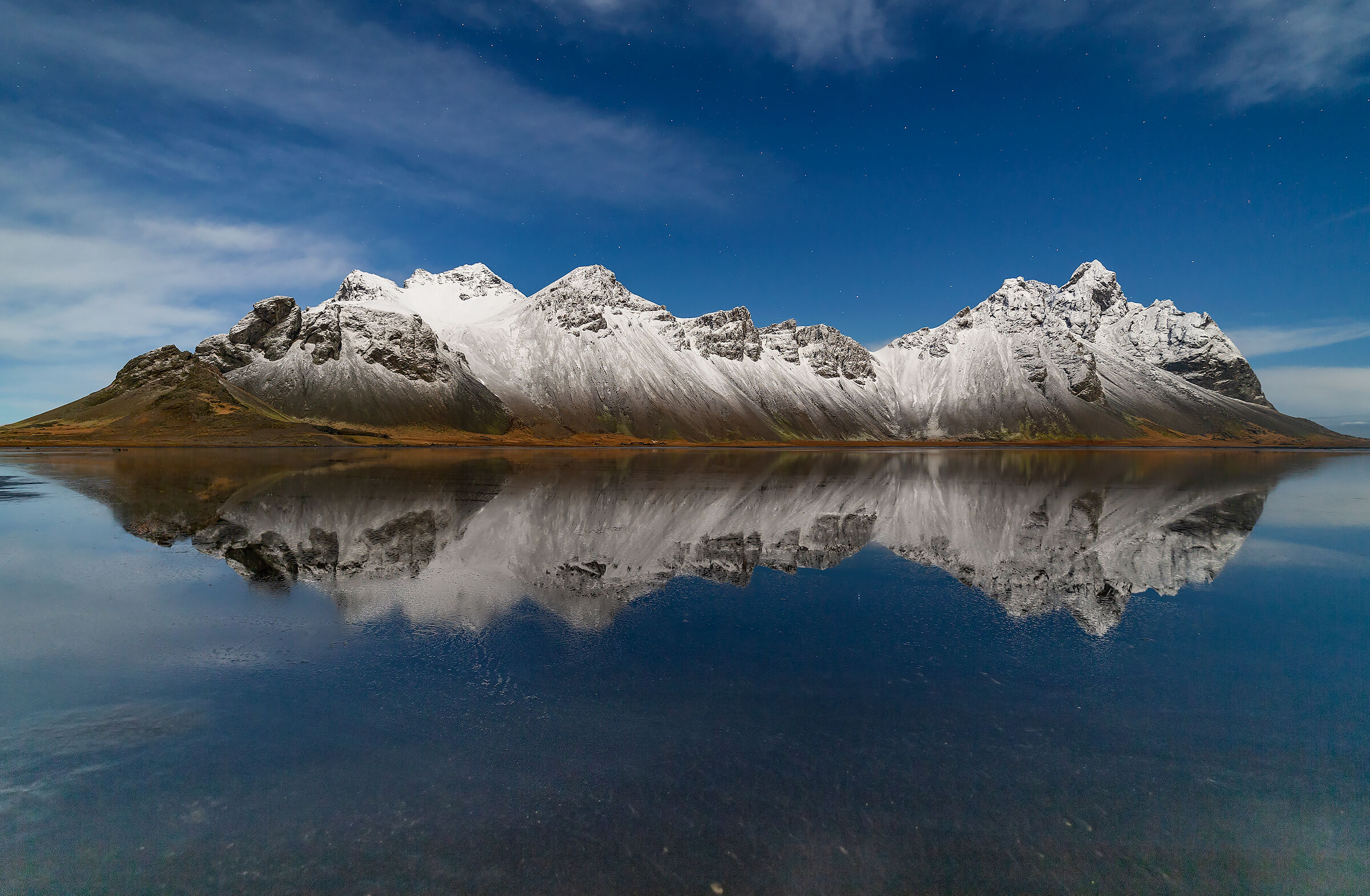 Vestrahorn on moonlight