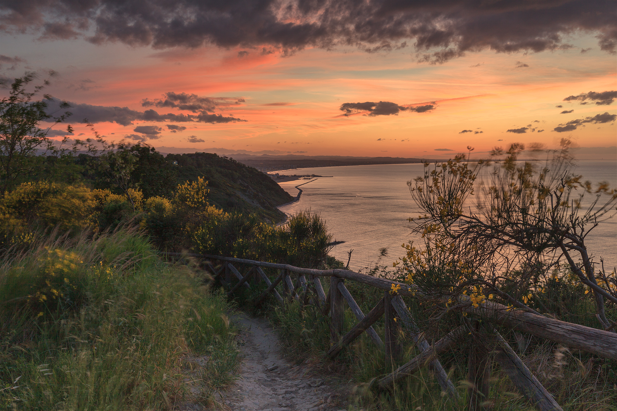 Sunset at Vallugola Bay