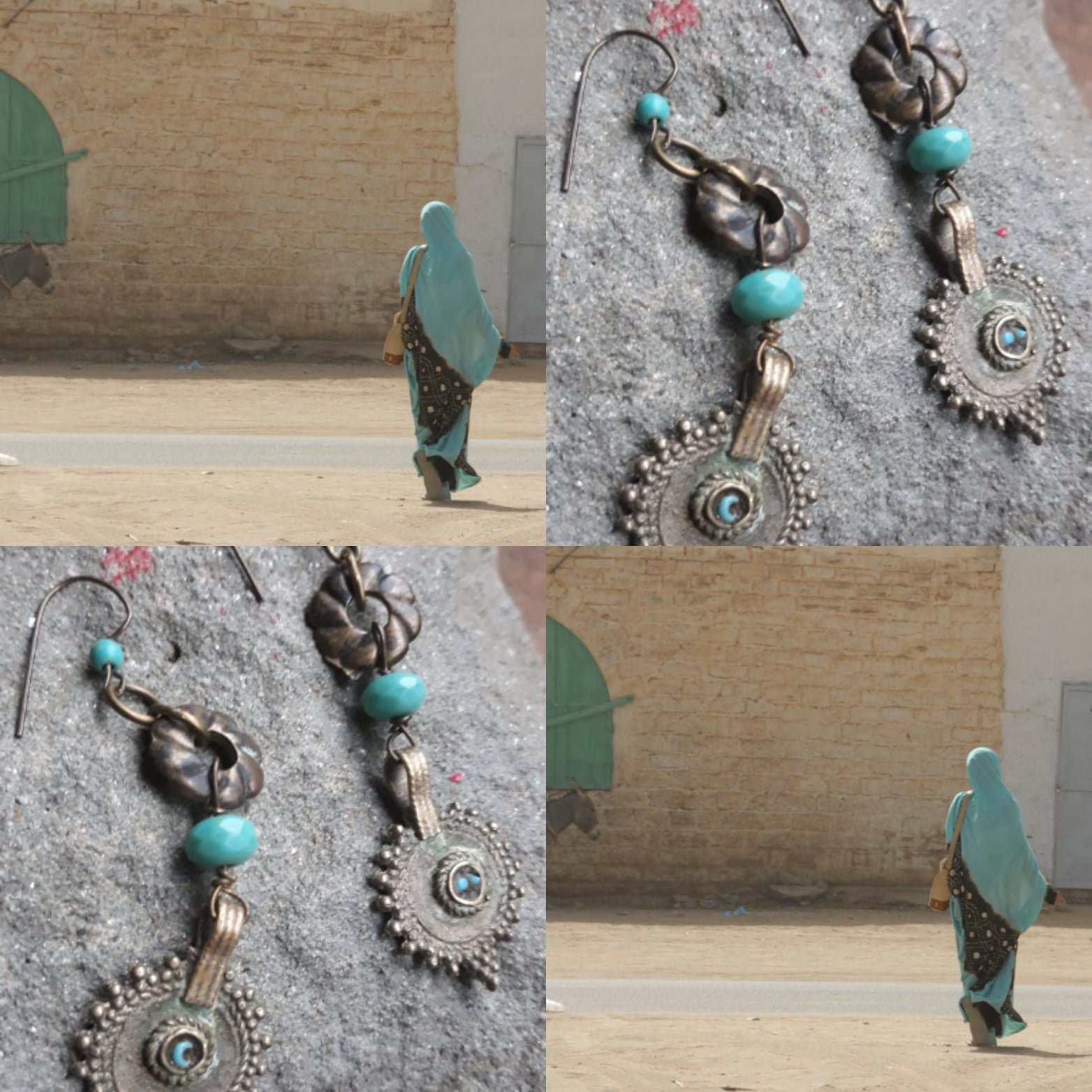 Old Marocco bronze Bohemia beads