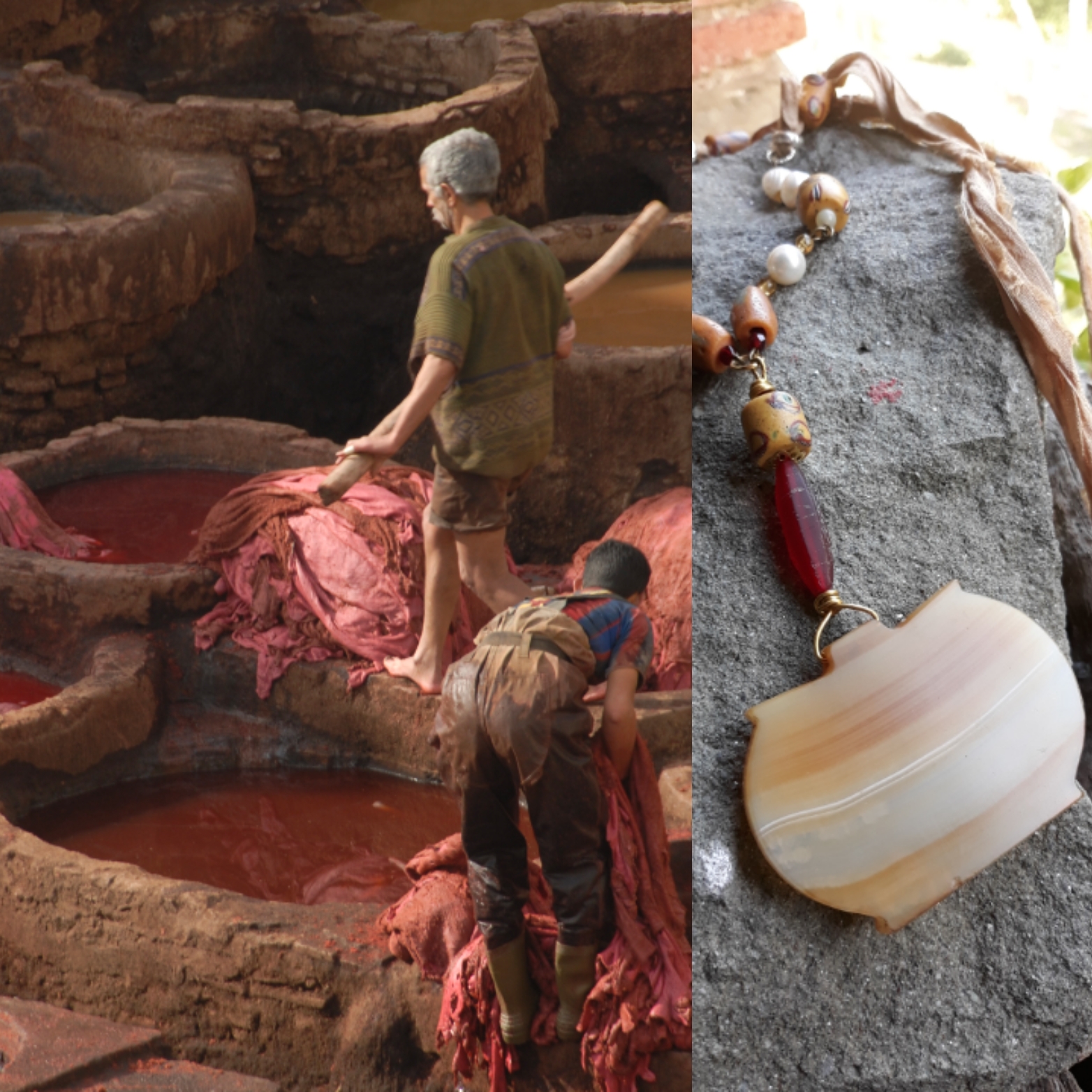 Old Agata Nigeria Sari silk