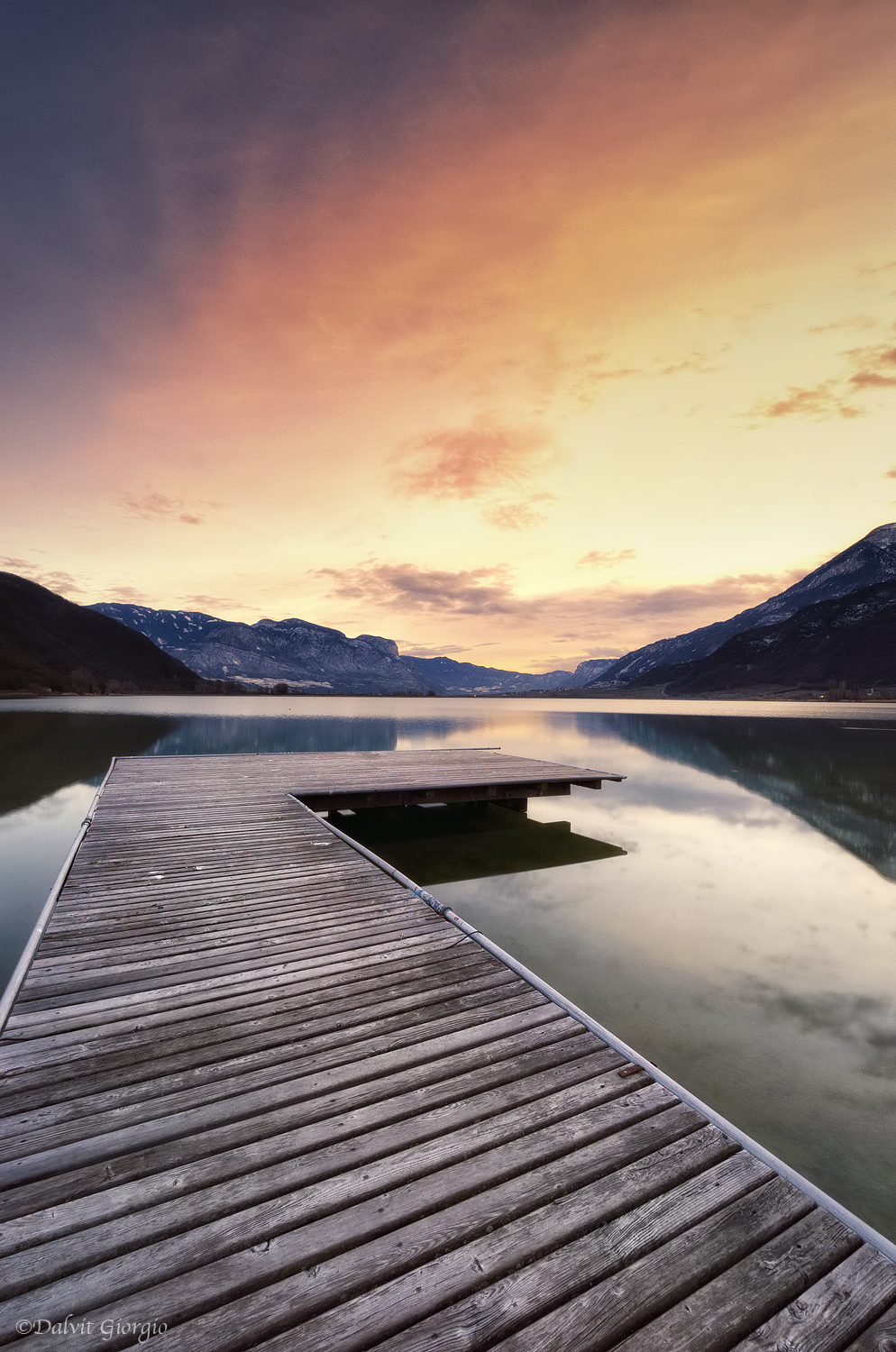 Tramonto al lago di Caldaro
