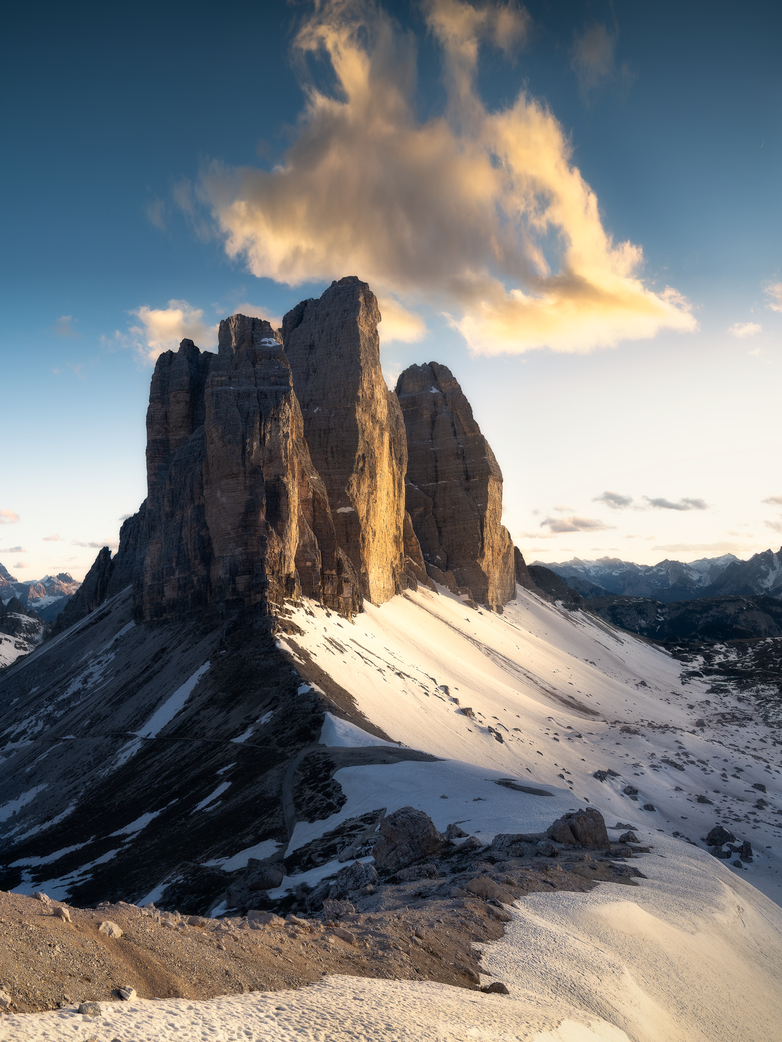 Tramonto alle tre cime