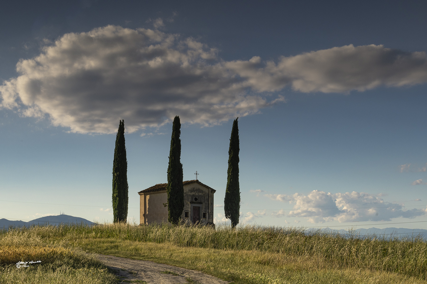 Before the Chiesina Sunset in Camugliano.