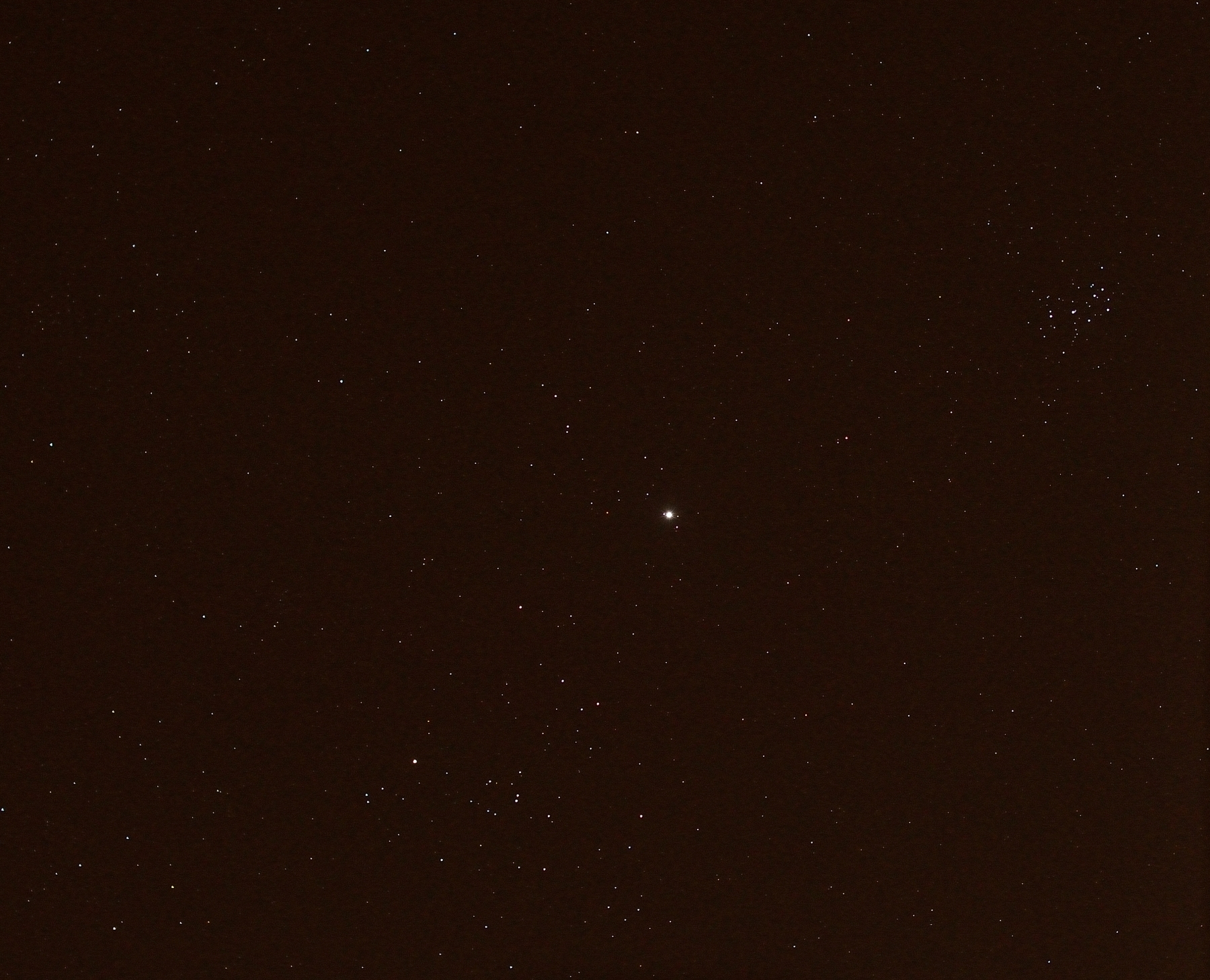 Jupiter and Pleiades