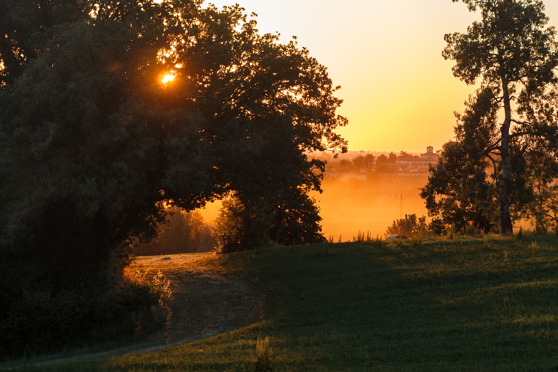 Calm late spring sunset