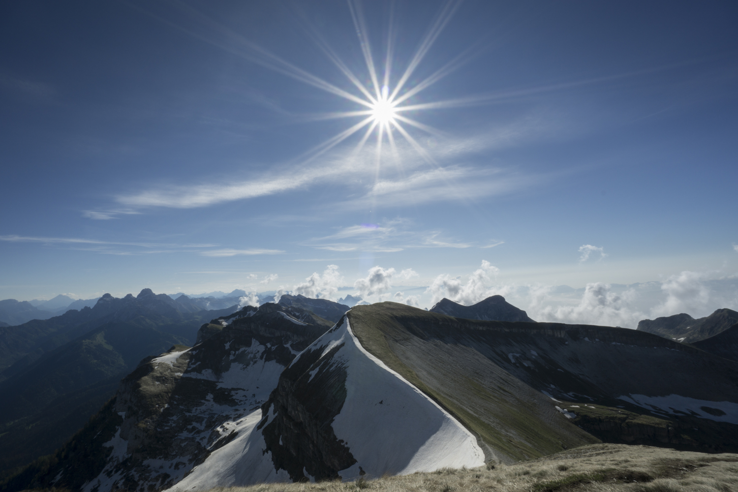 Dalla cima del monte Pavione, sulle Vette Feltrine
