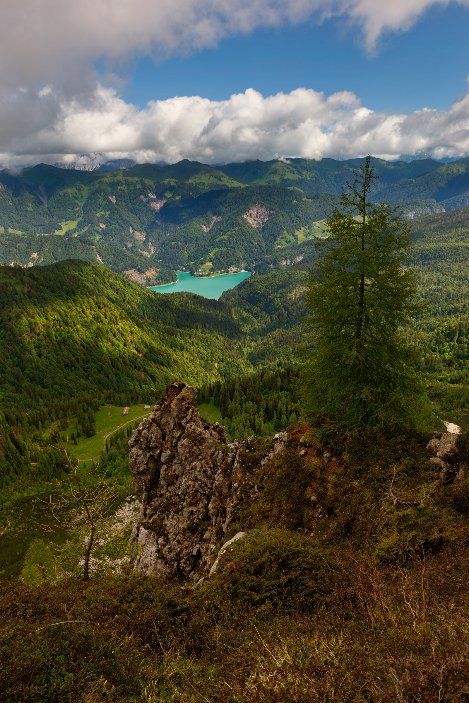 Lake Sauris. Carnic Alps.