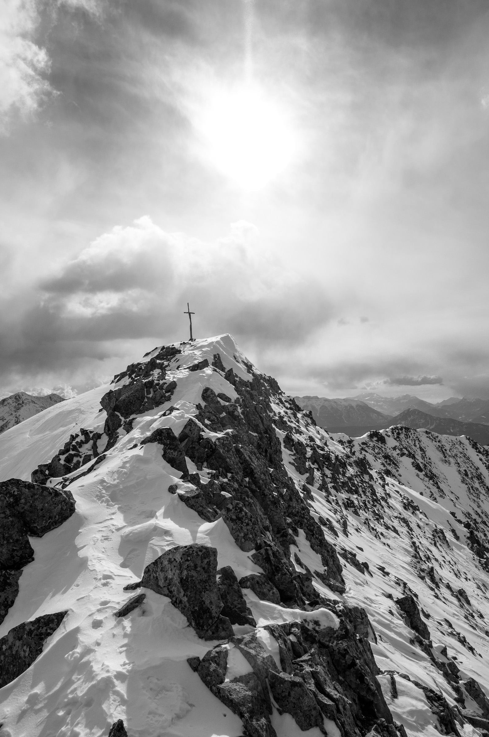 Pallido sole in vetta