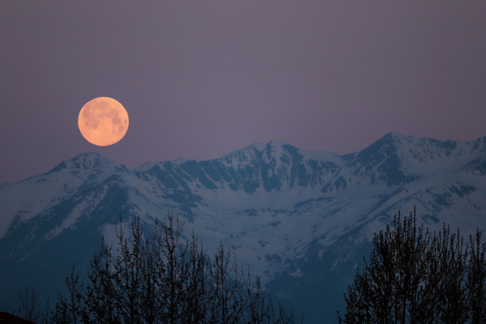 Moon at the tip of the Rockmelon