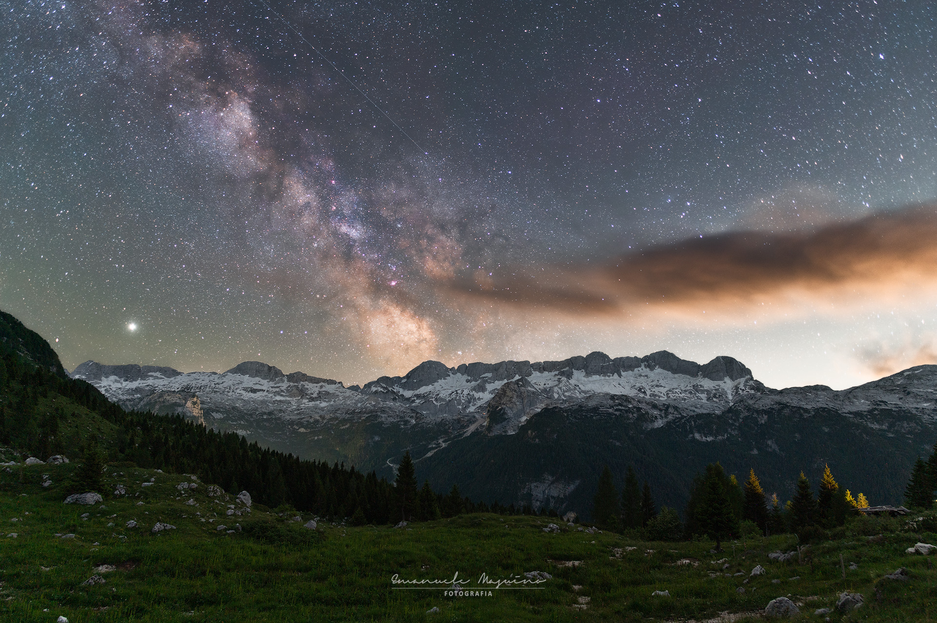 Milky Way above the Julian Alps