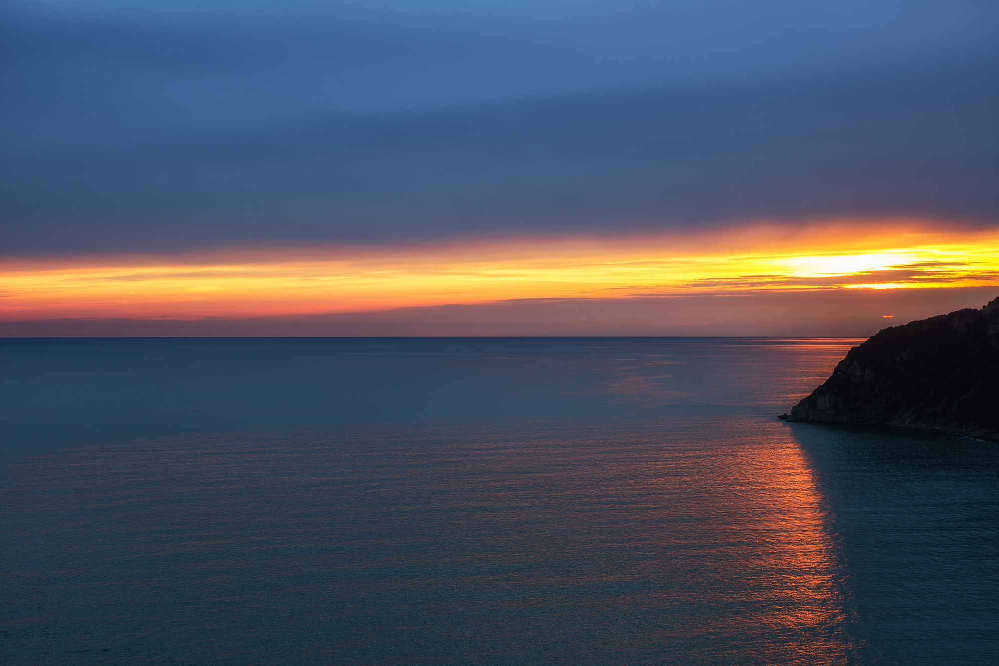 Il tramonto sul promontorio