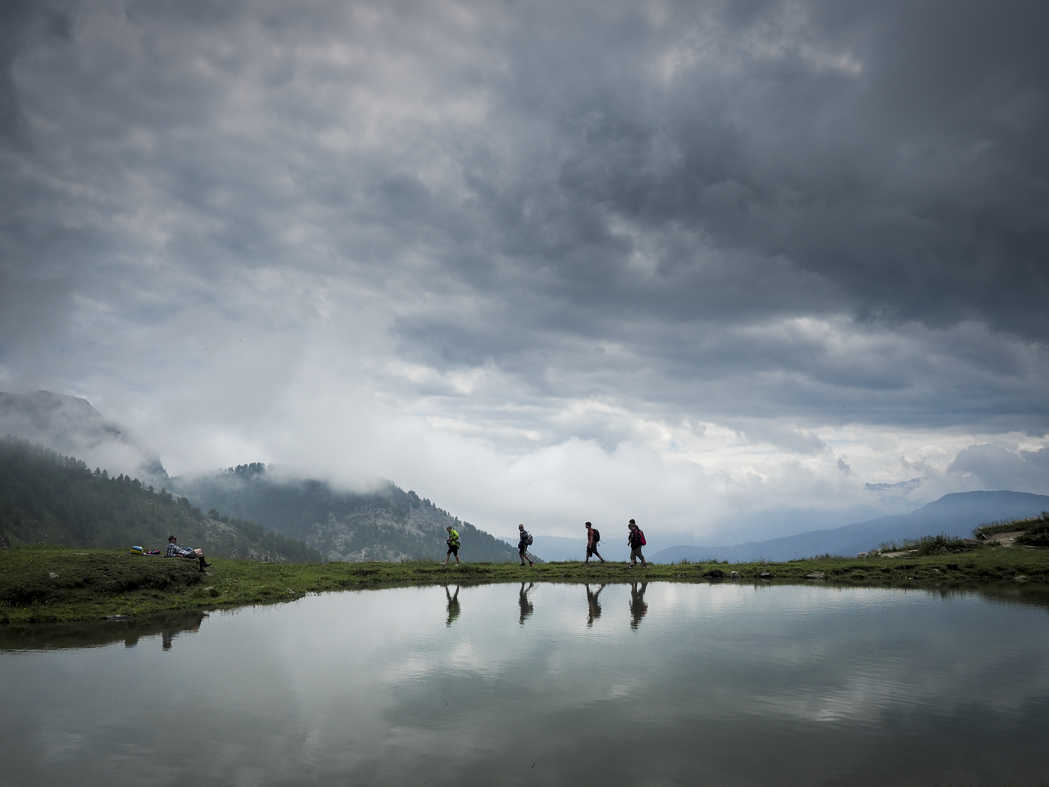 We were 4 friends ... in the mountains and not at the bar