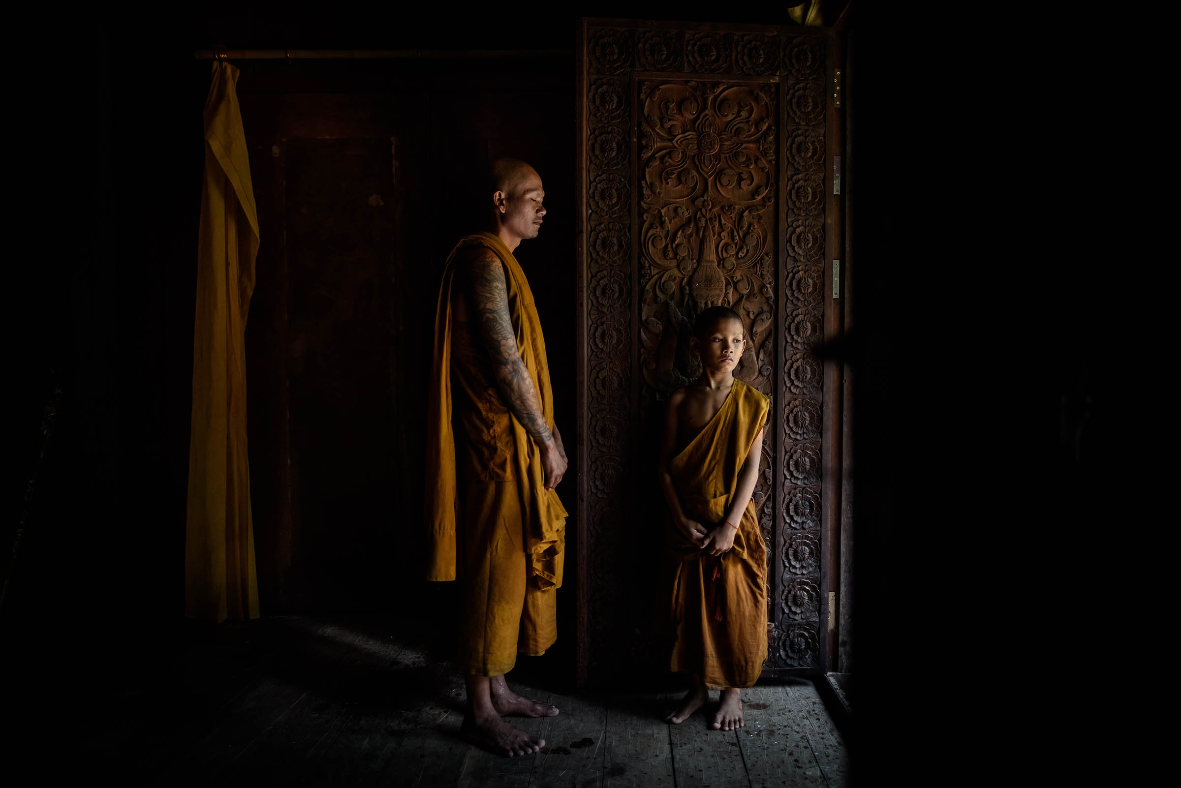 in un antico monastero, Angkor, Cambogia