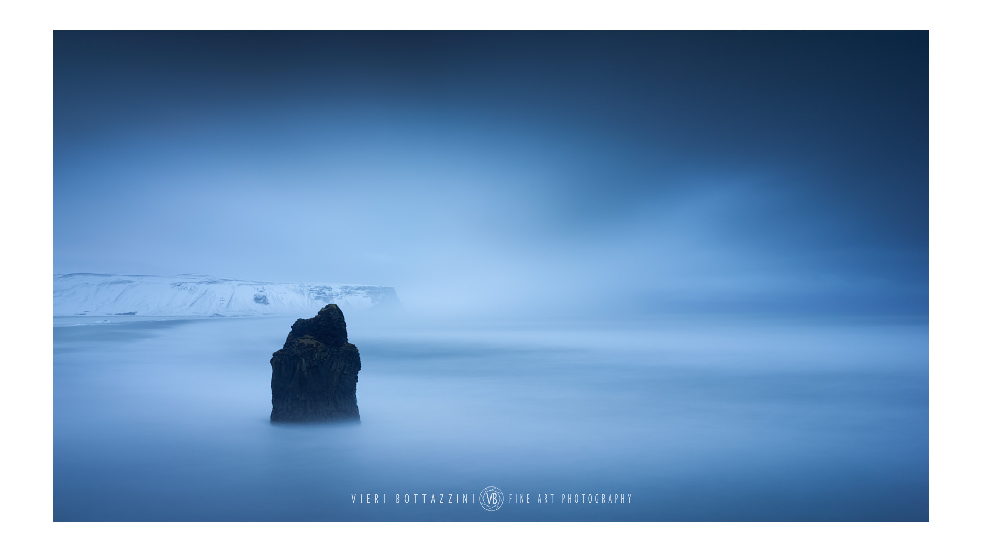 Kirkjufjara, Iceland, in the haze