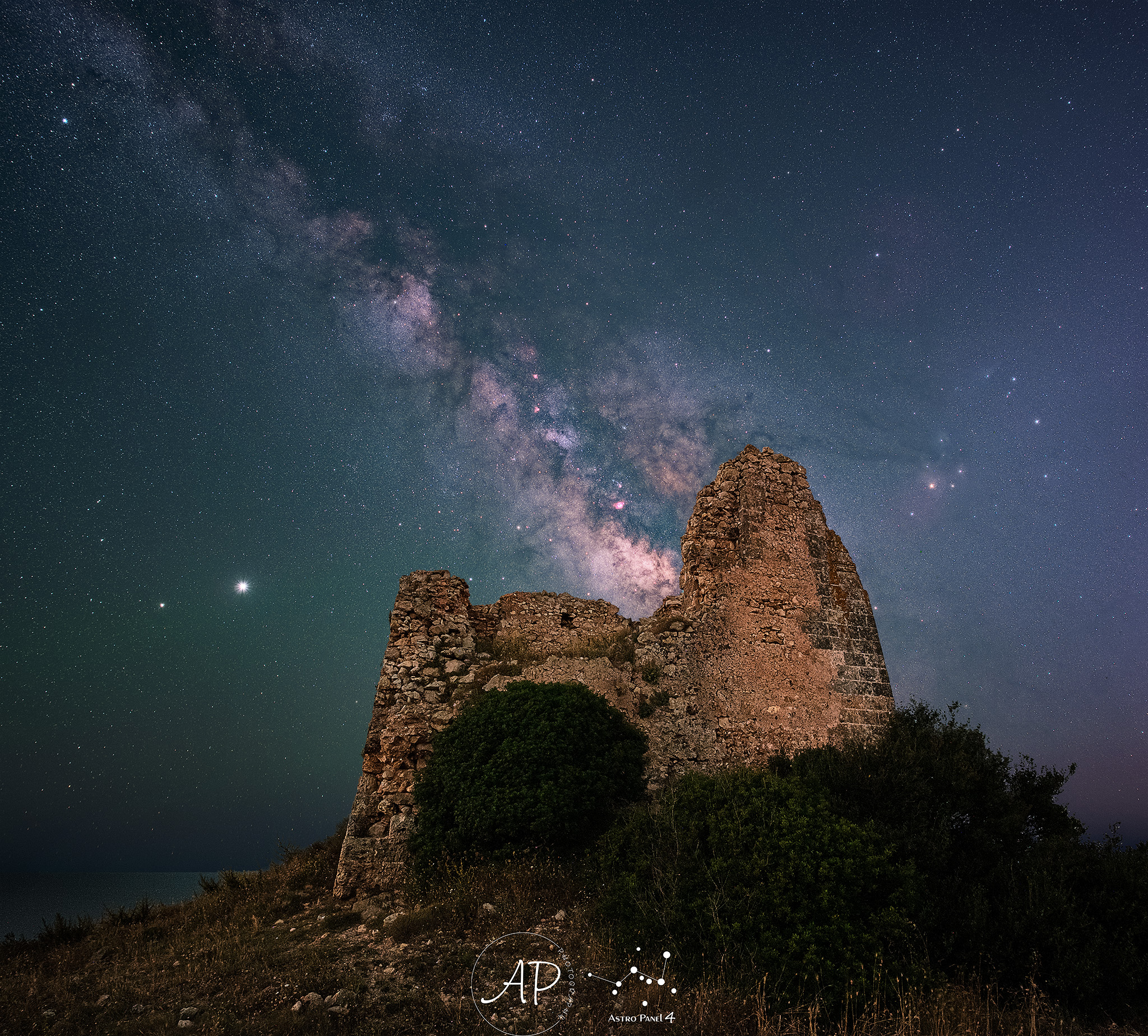 Torre Uluzzo e Giove che tramonta