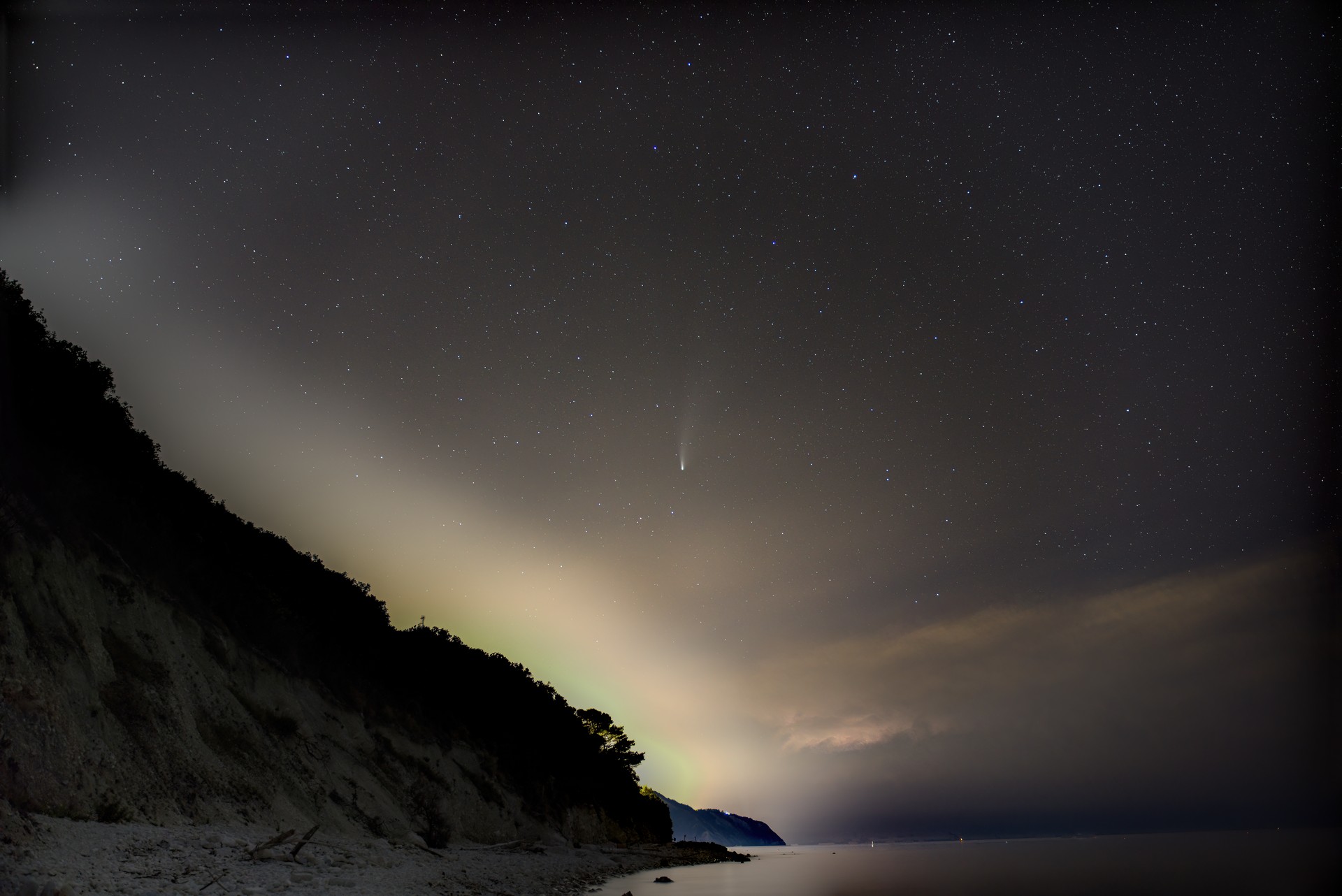 Cometa e Temporale a Portonovo