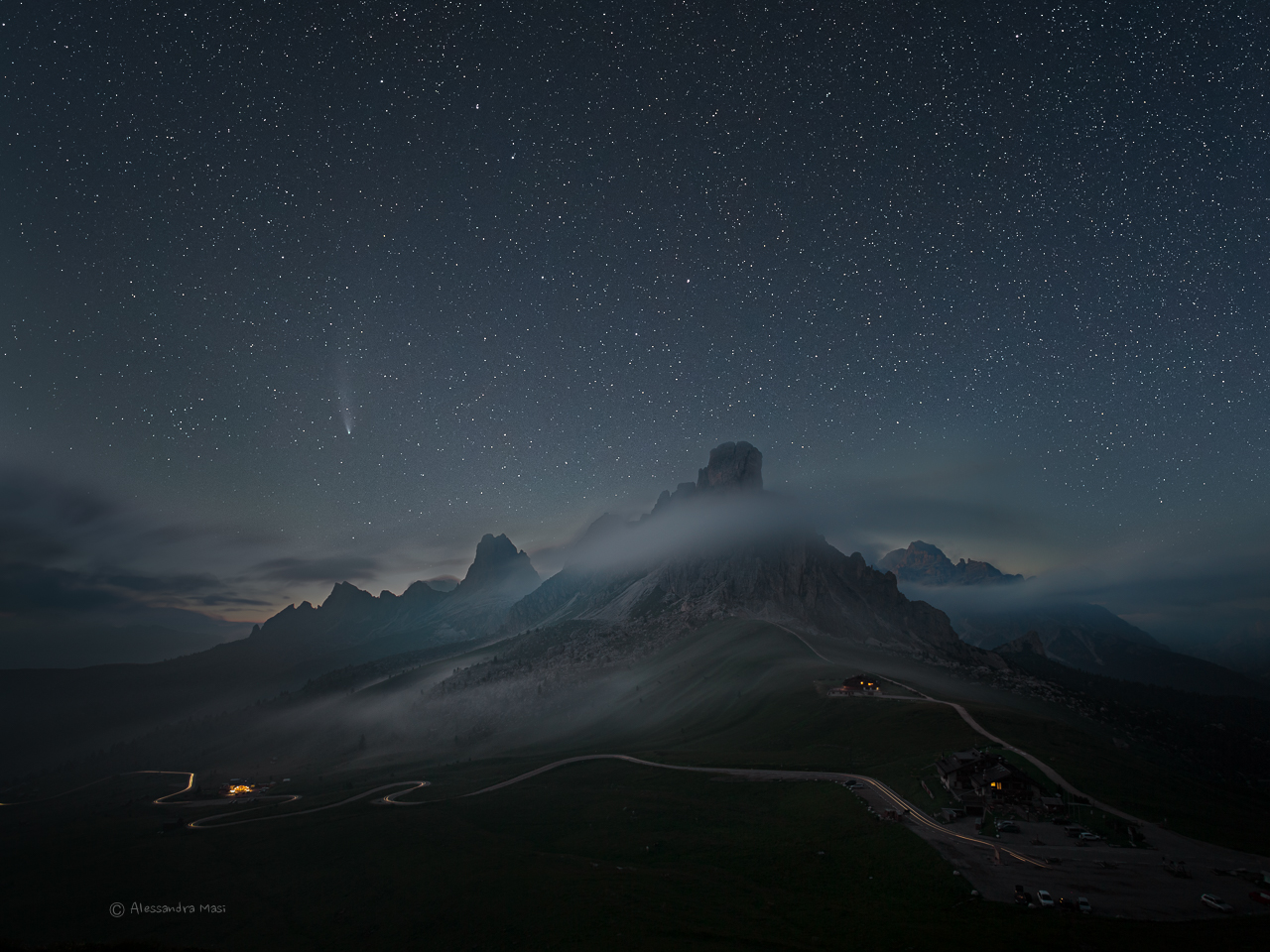 Neowise dal passo Giau