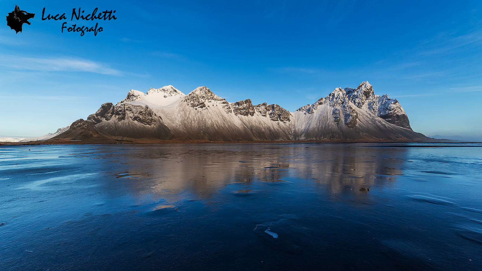The mountain floating on ice