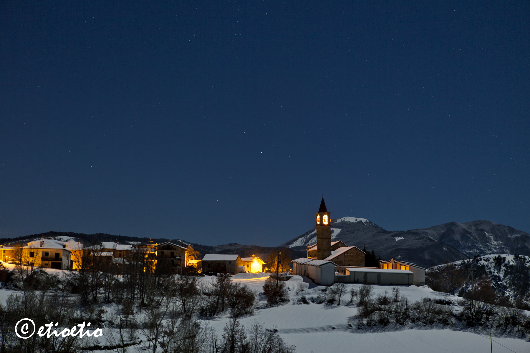 moonlight: Brugneto Aveto valley