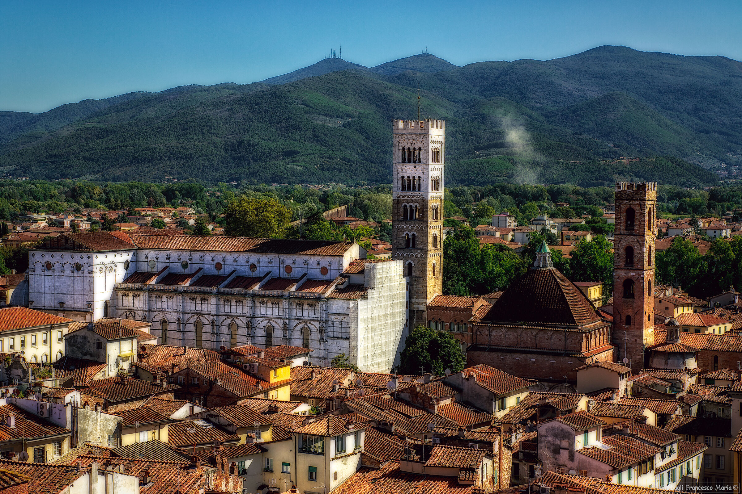 Panorama from the Clock Tower in Lucca....
