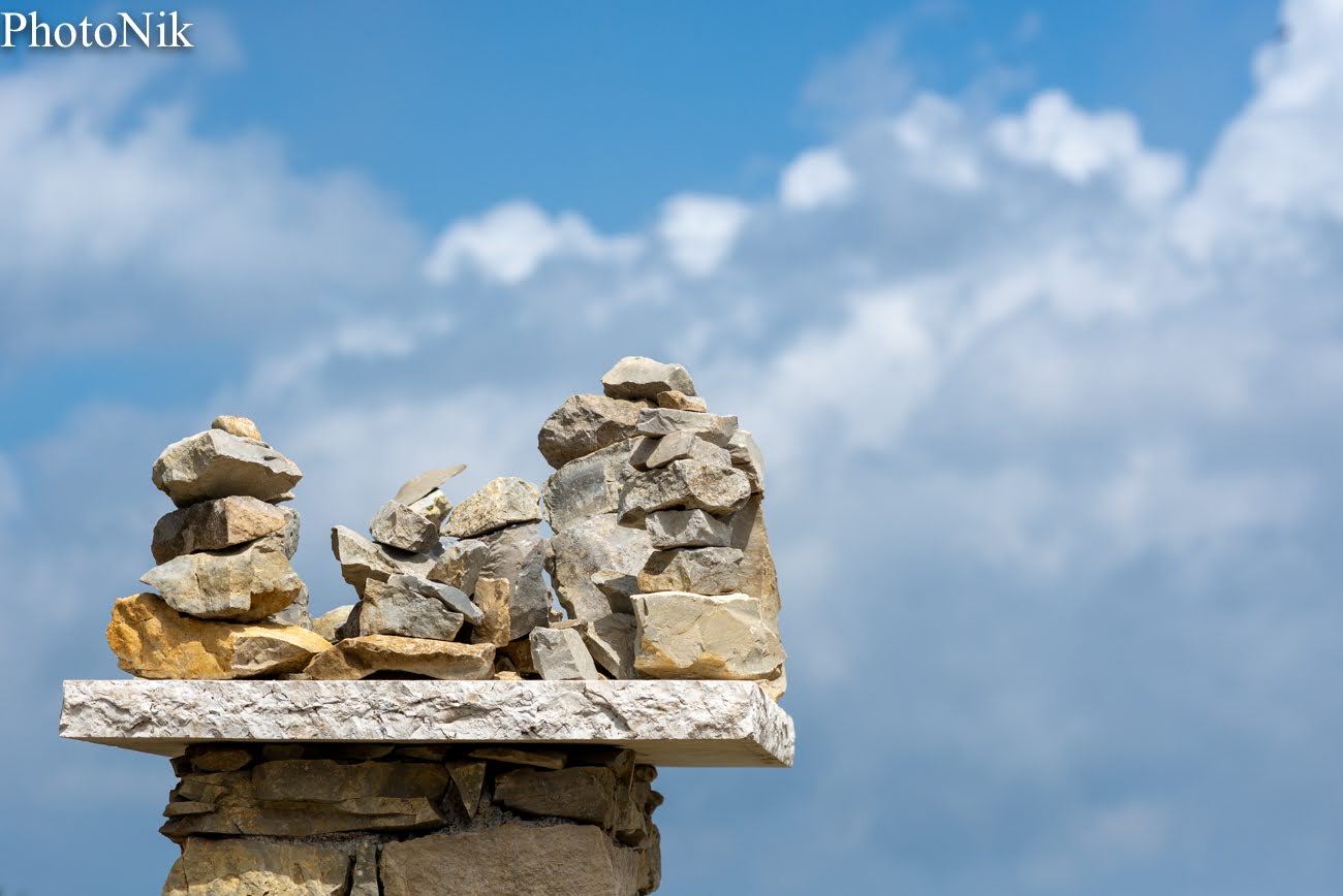 One stone on the other