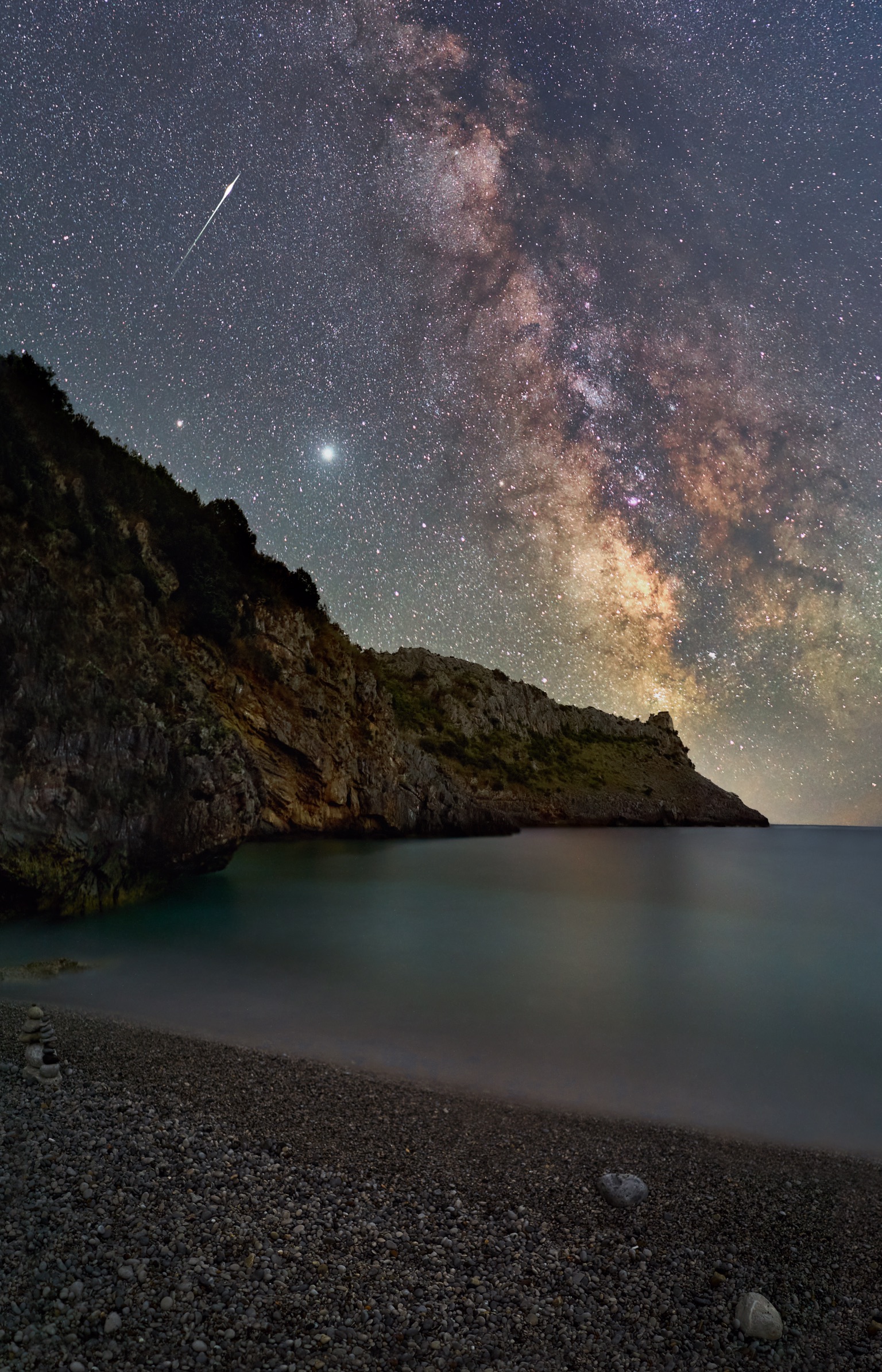 Notte di luna nuova a Cala Bianca