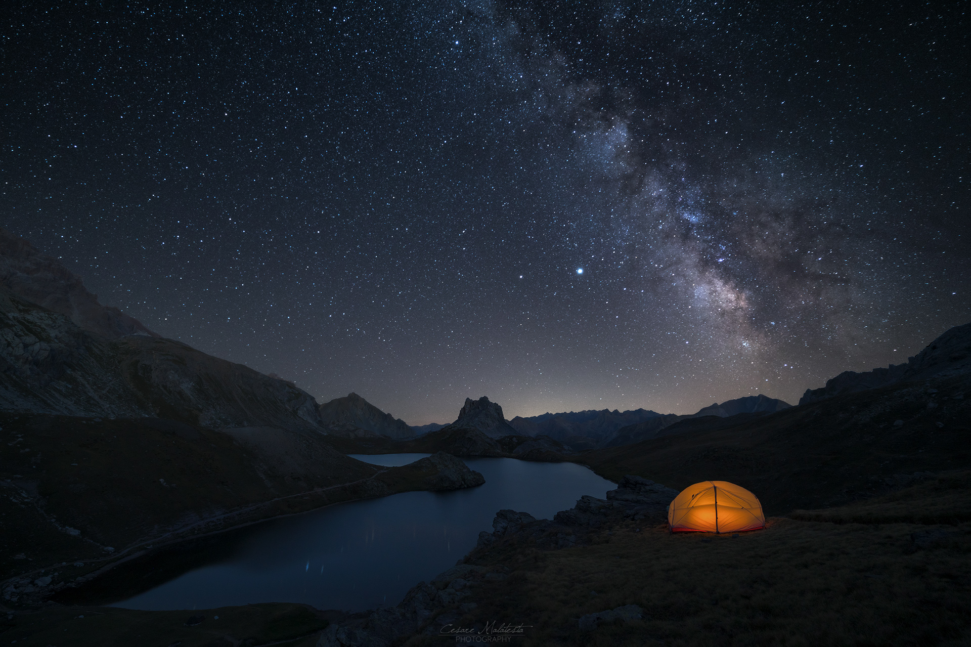 Al lago Roburent sotto le stelle