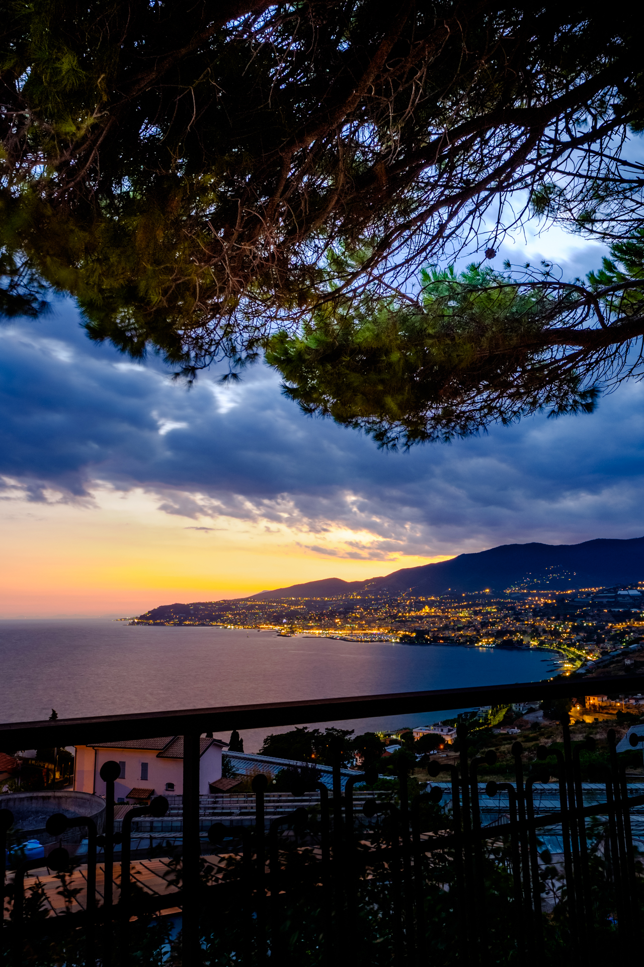 Sunset over the sea
