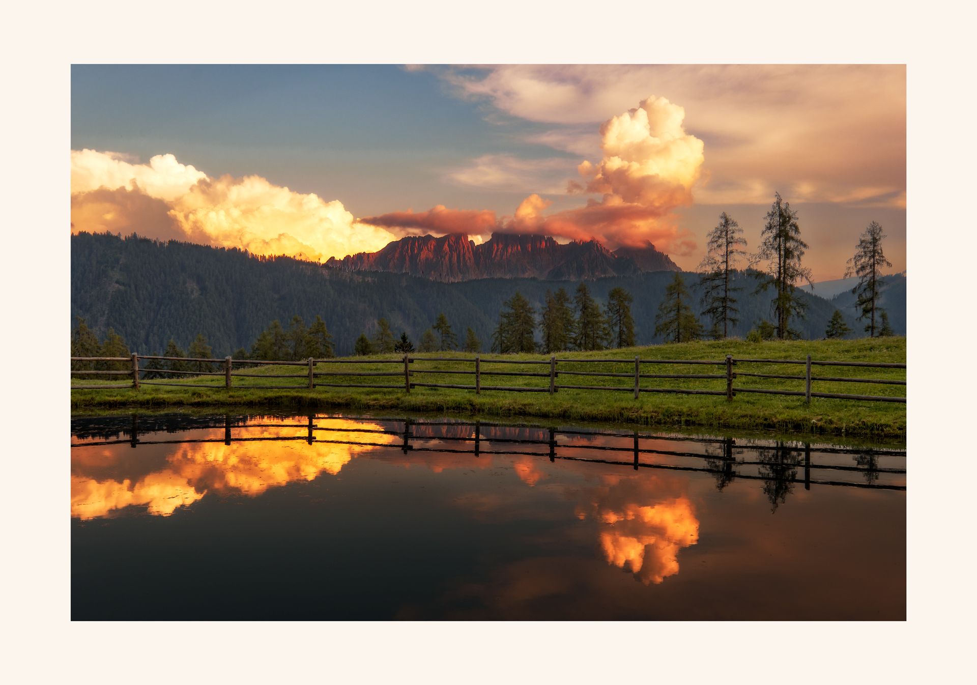 Tramonto infuocato sul Latemar