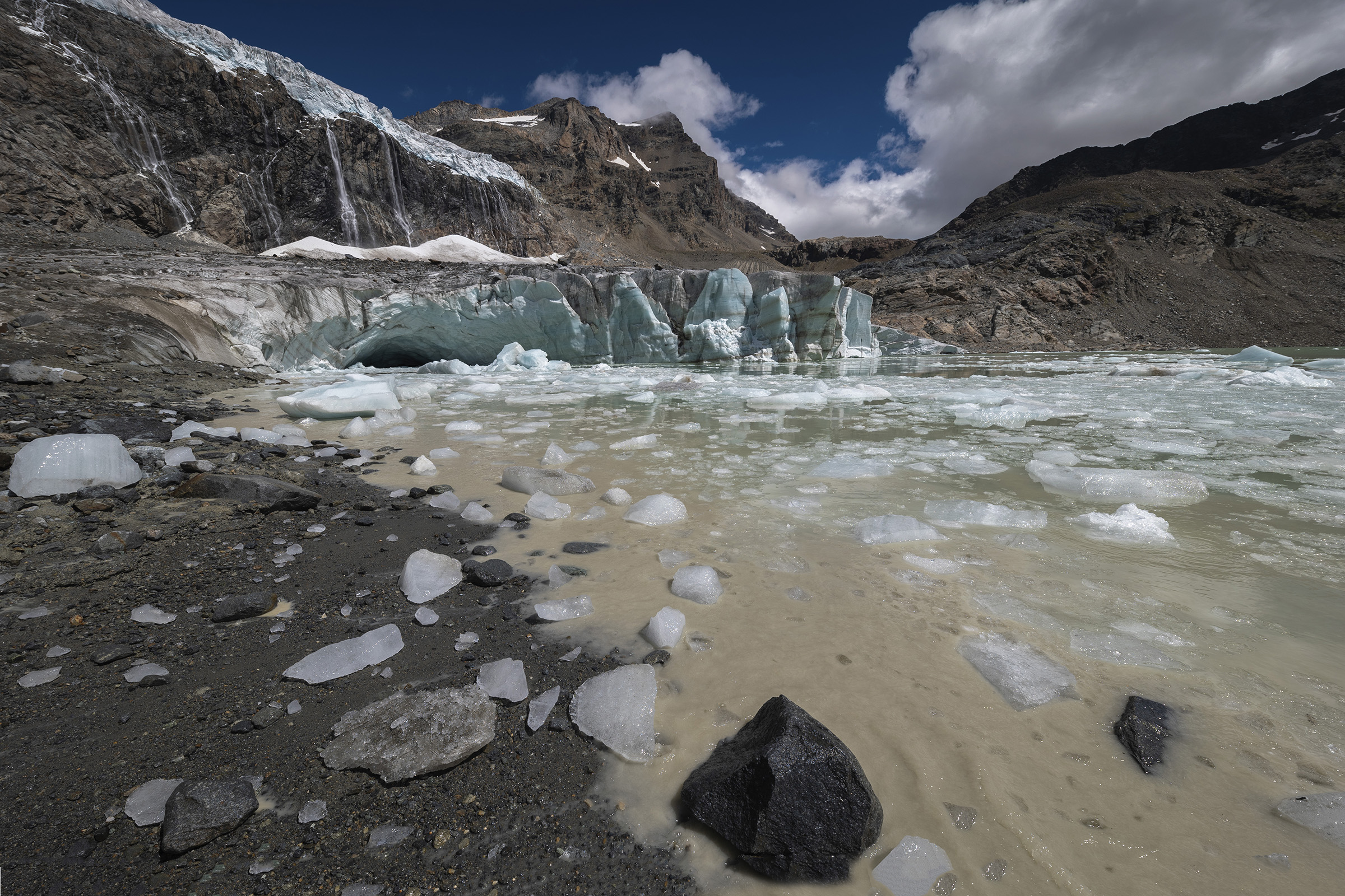 Fellaria dopo il distacco di un blocco di ghiaccio