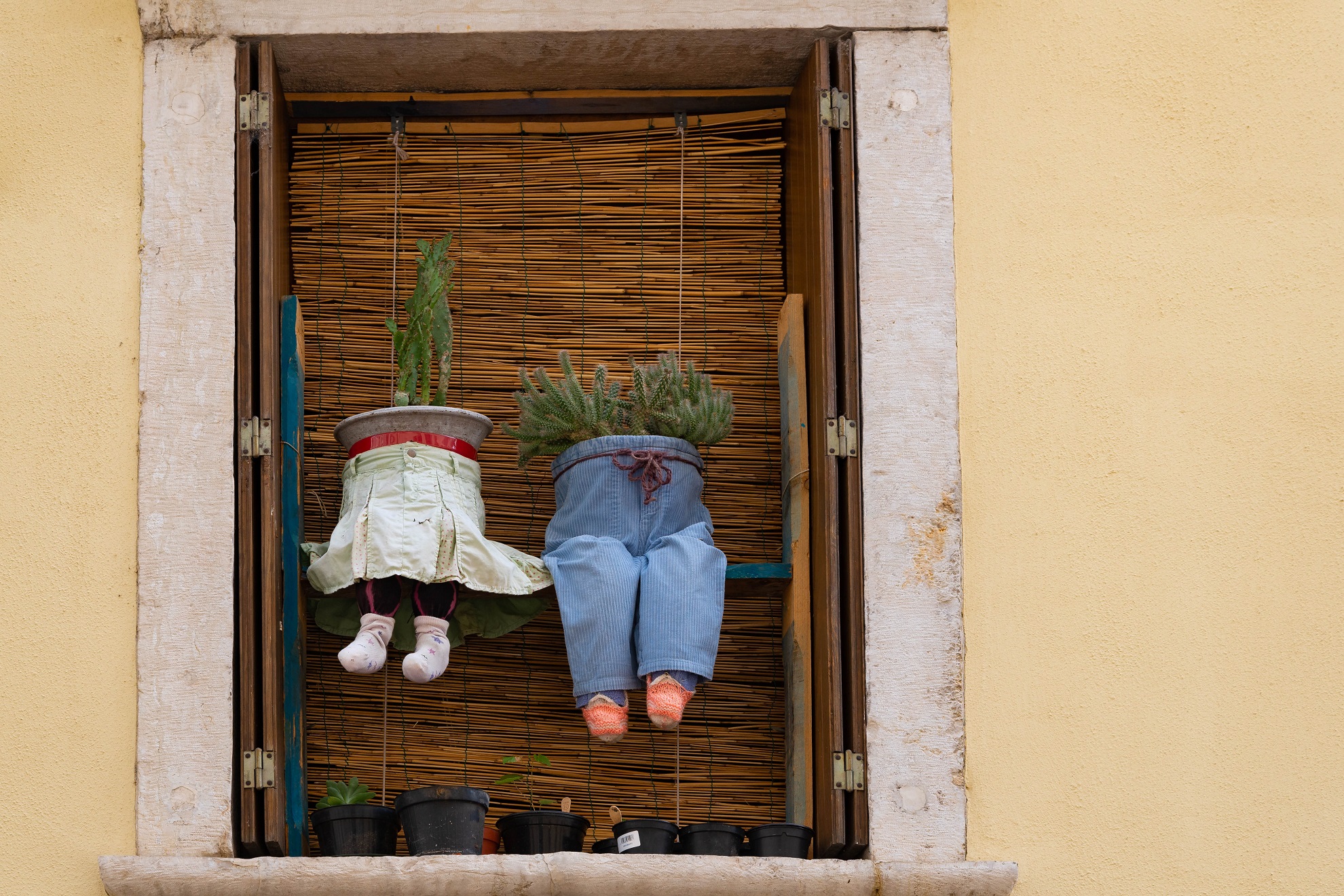 a Trento i vasi dei fiori