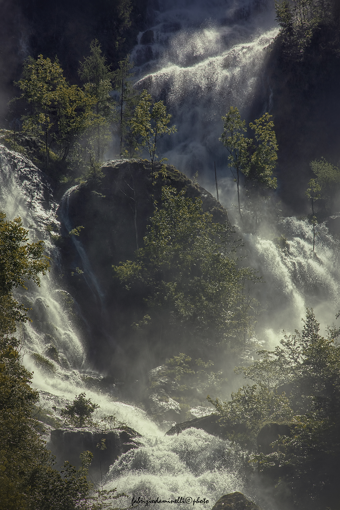 Branzi, la cascata, dettaglio