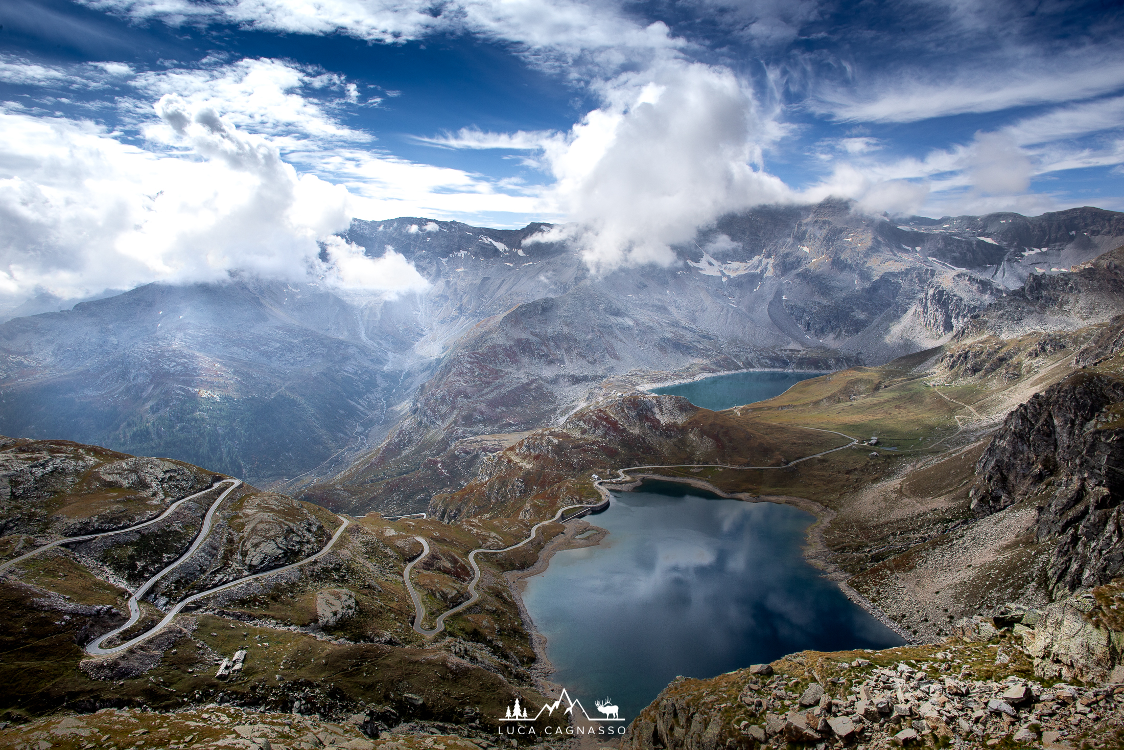 Lakes Agnel and Serrù seen from the vantage point