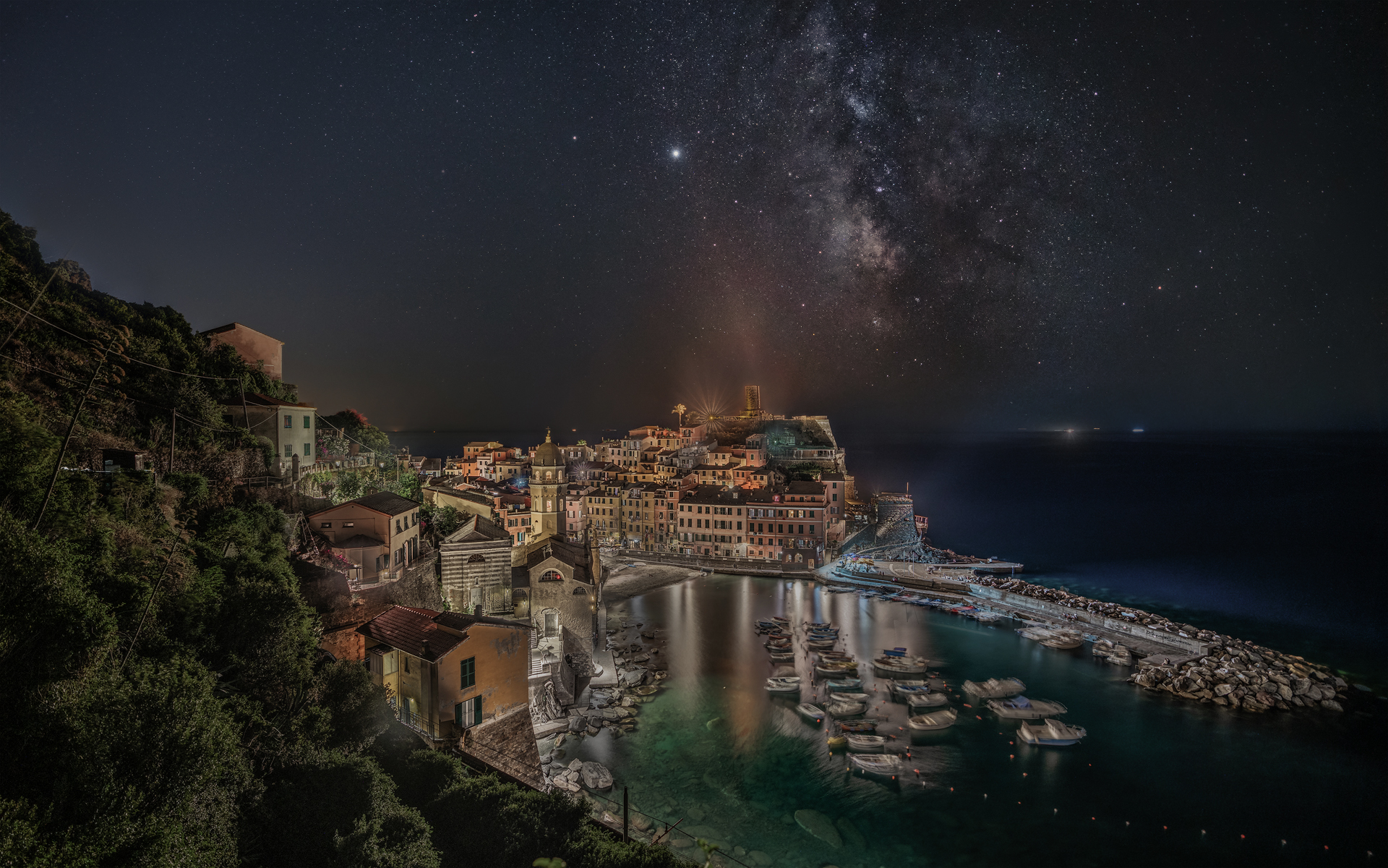 Via lattea a Vernazza