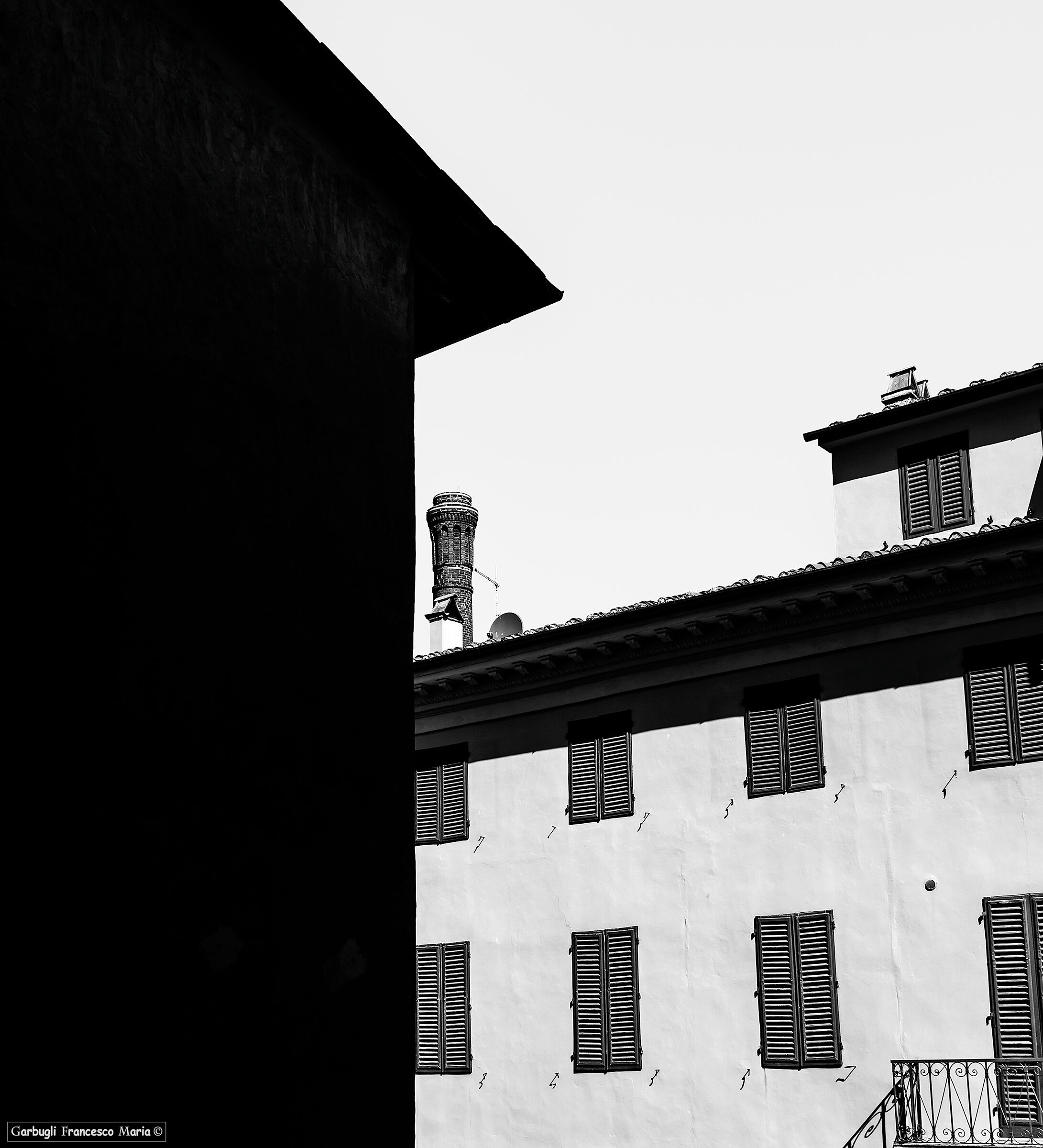 Lucca roofs in B&W 1